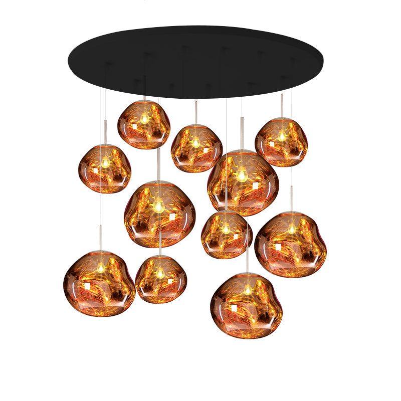 Multi Lava Round Pendant Lamp - Lumpaz