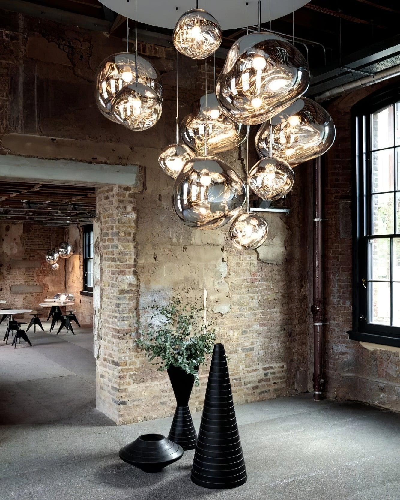 Multi Lava Round Pendant Lamp - Lumpaz