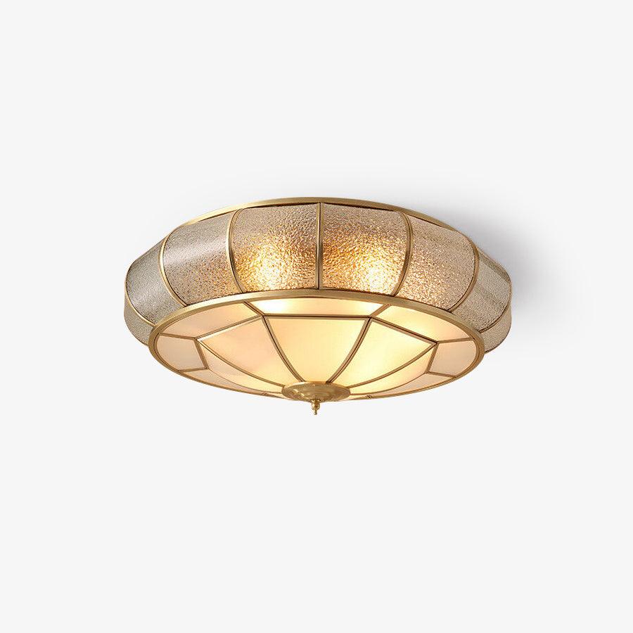 Colonial Glass Drum Ceiling Light - Lumpaz