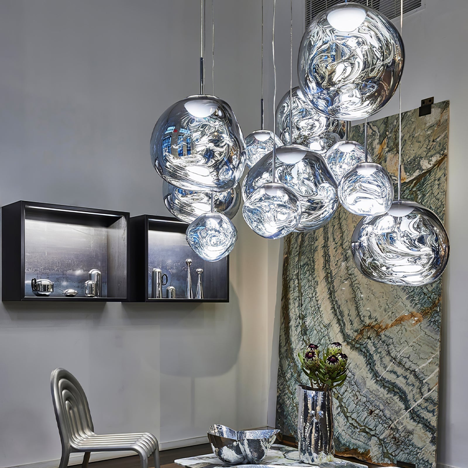 Multi Lava Round Pendant Lamp - Lumpaz