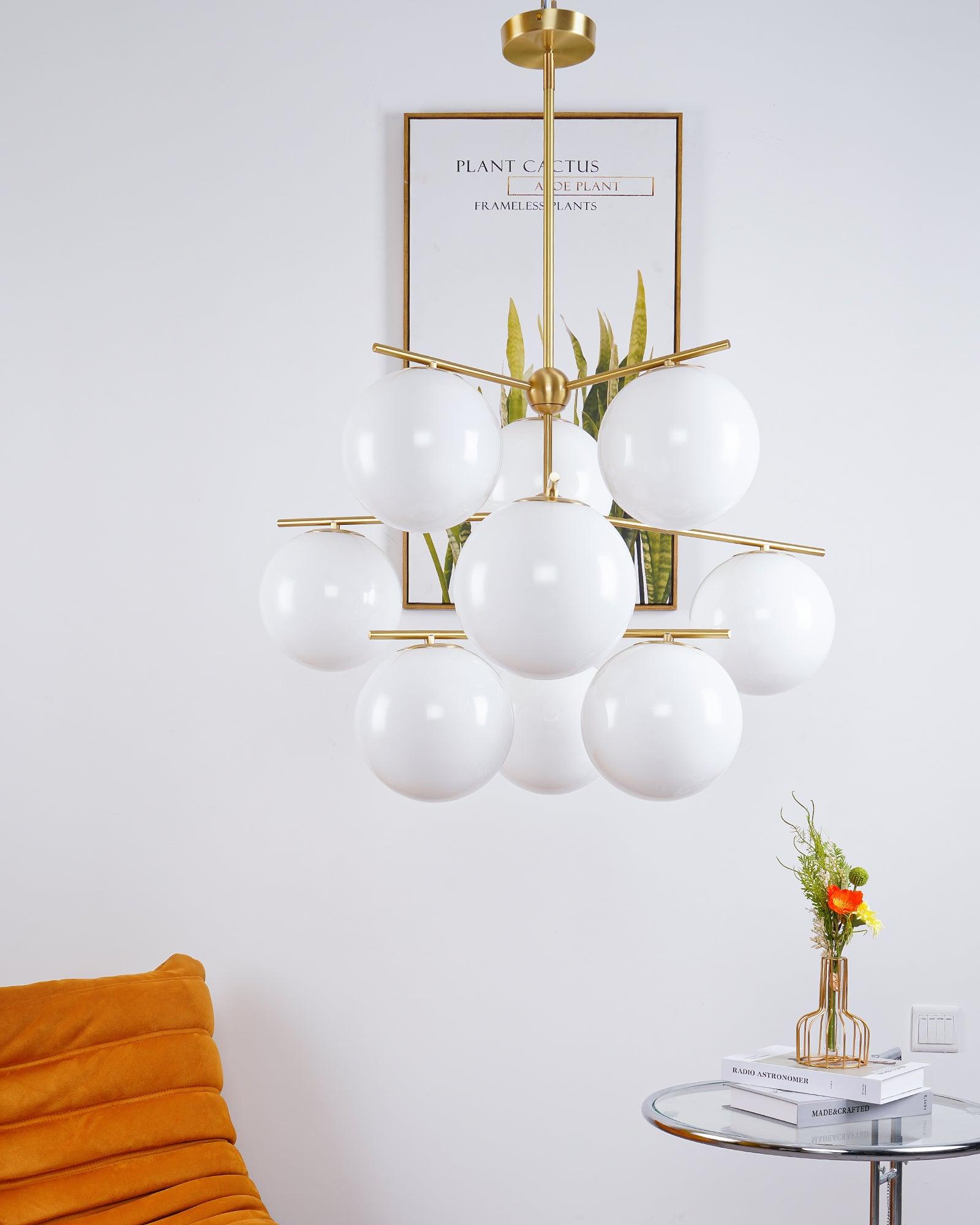 Sphere & Stem Chandelier - Lumpaz