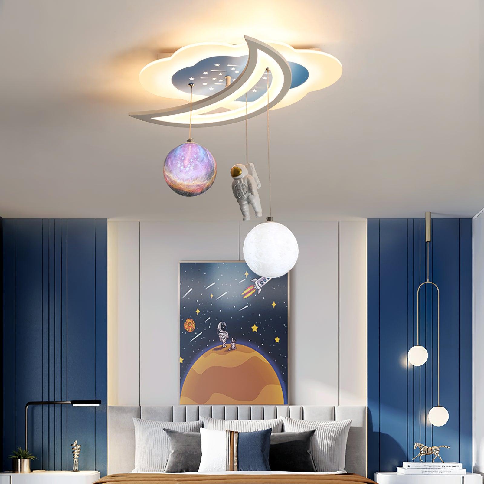 Space Astronaut Star Ceiling Lamp - Lumpaz