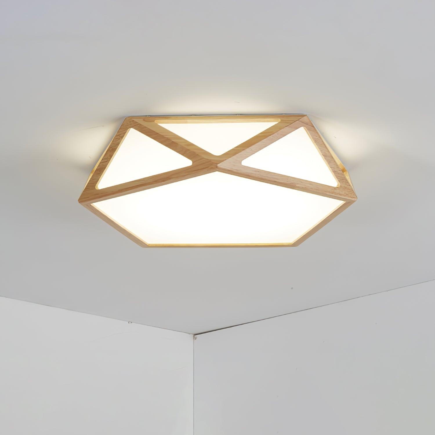 Diamond Wooden Ceiling Lamp - Lumpaz