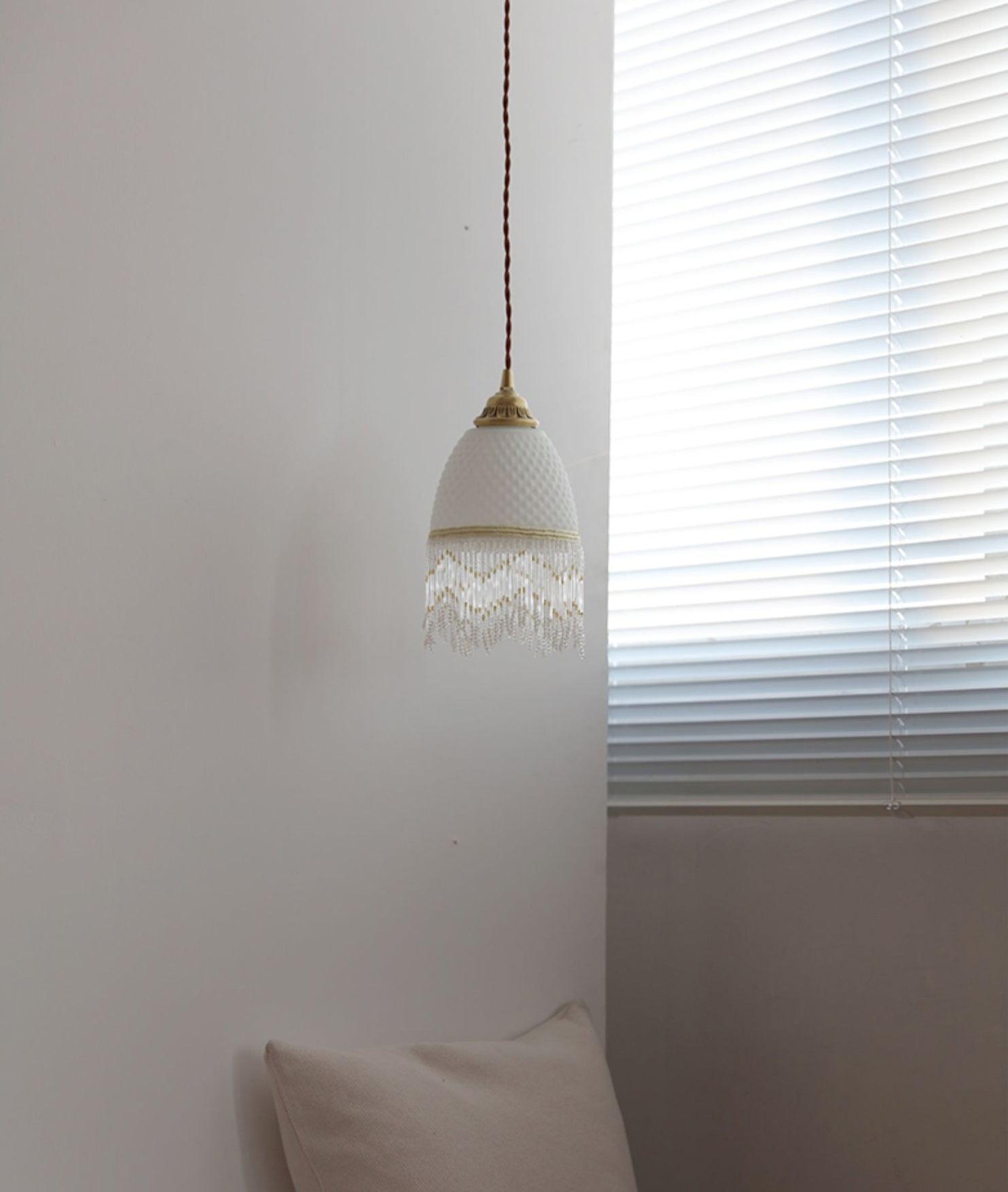 Mesh Tassel Glass Pendant Light - Lumpaz