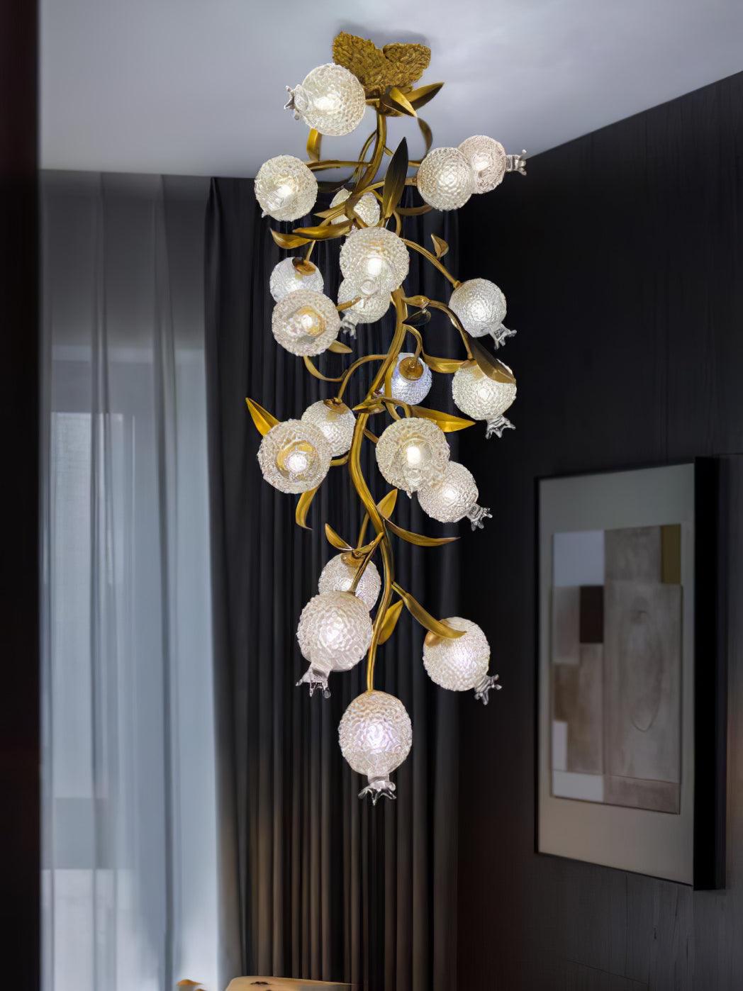 Pomegranate Brass Ceiling Lamp - Lumpaz