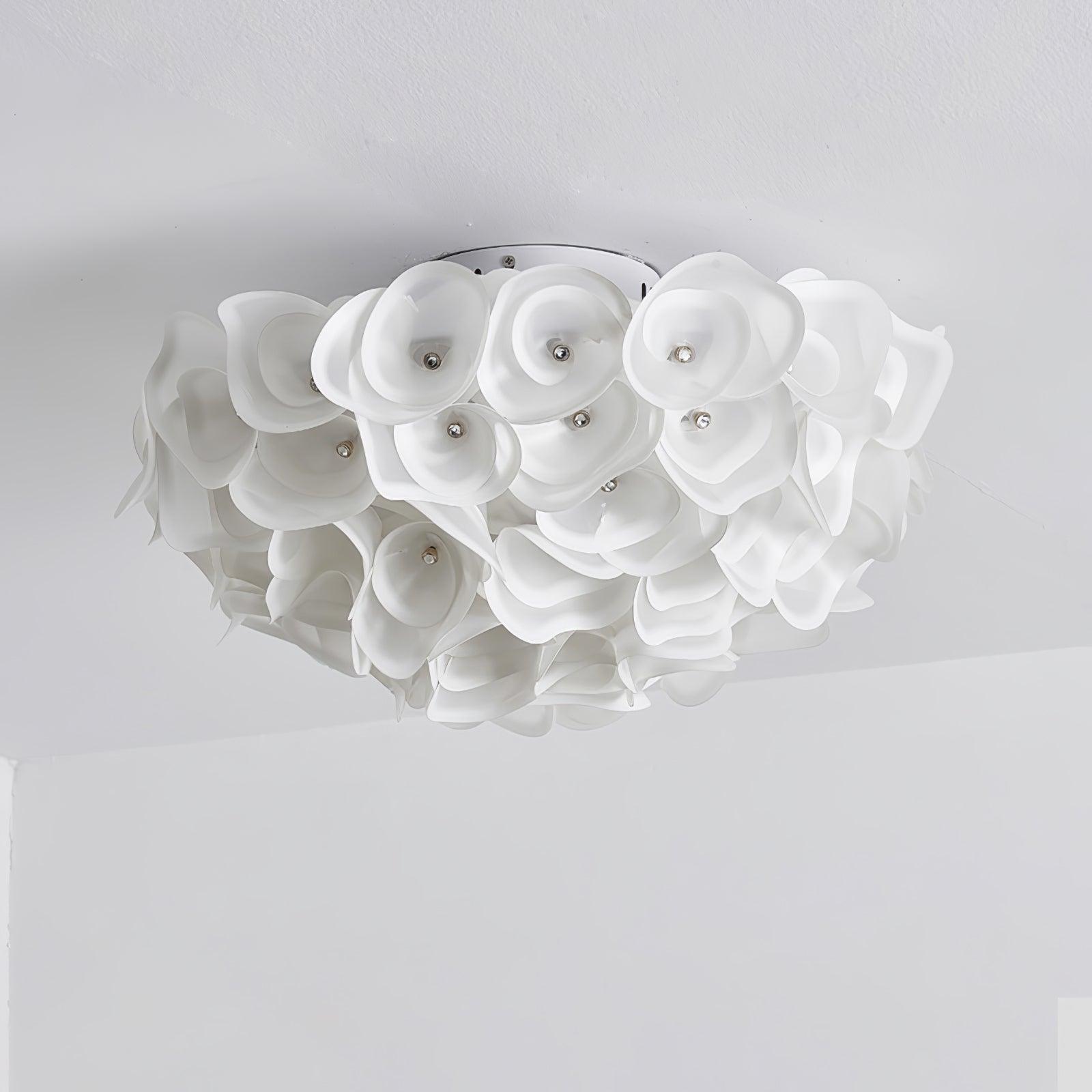 White Hydrangea Ceiling Lamp - Lumpaz
