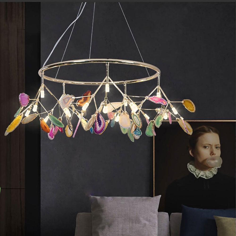 Agate Flake Chandelier - Lumpaz