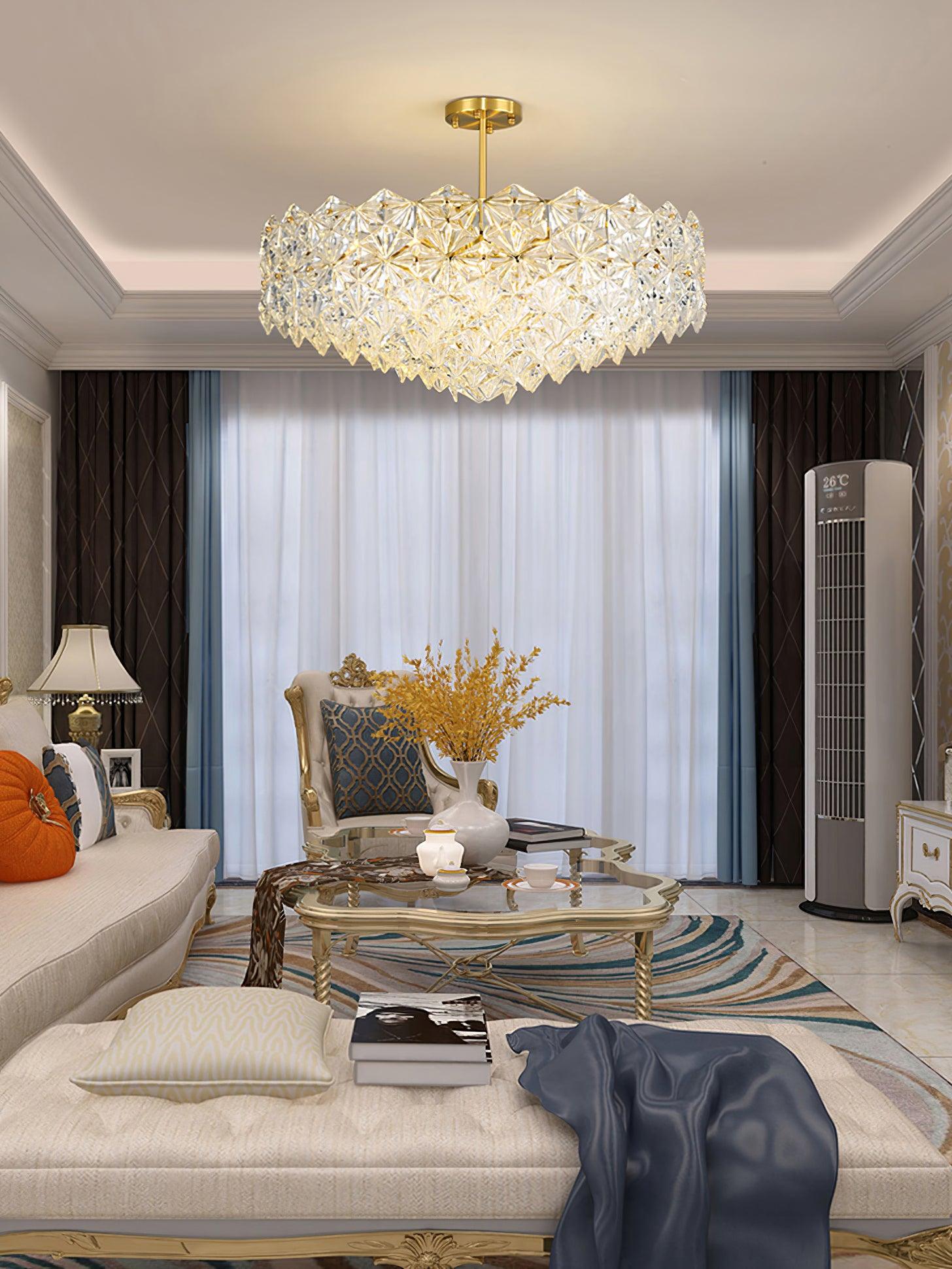 Snowflake Glass Chandelier - Lumpaz