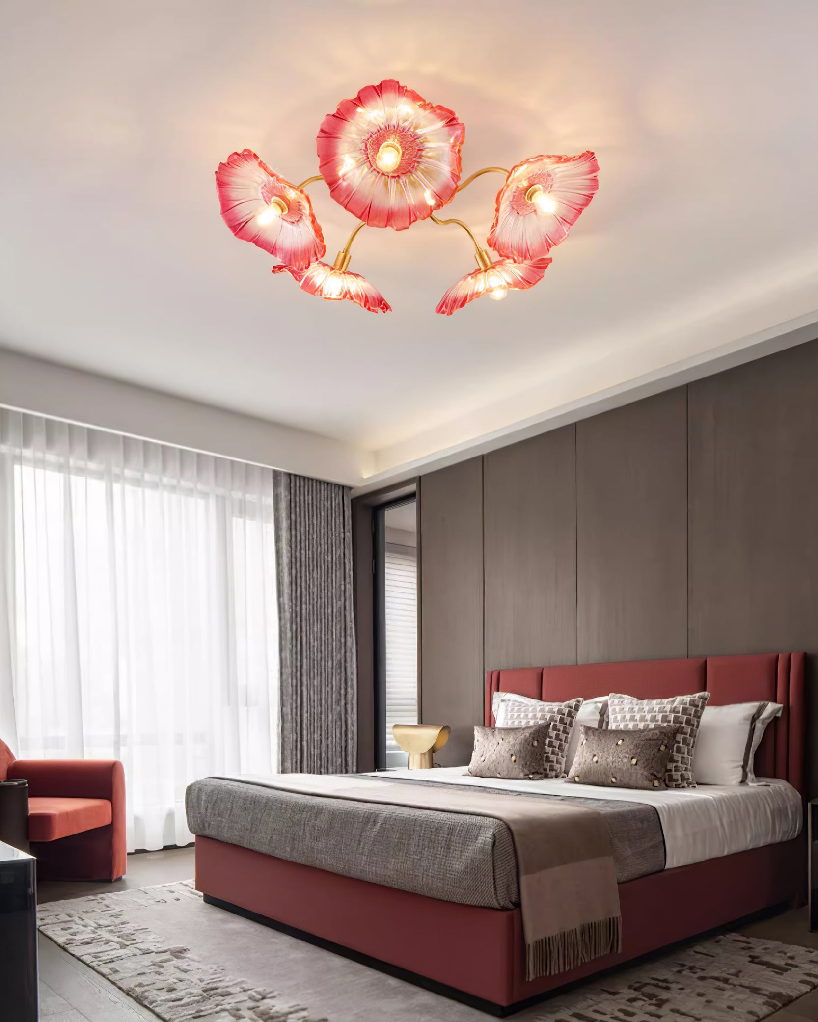 Lotus Leaf Glass Ceiling Lamp - Lumpaz