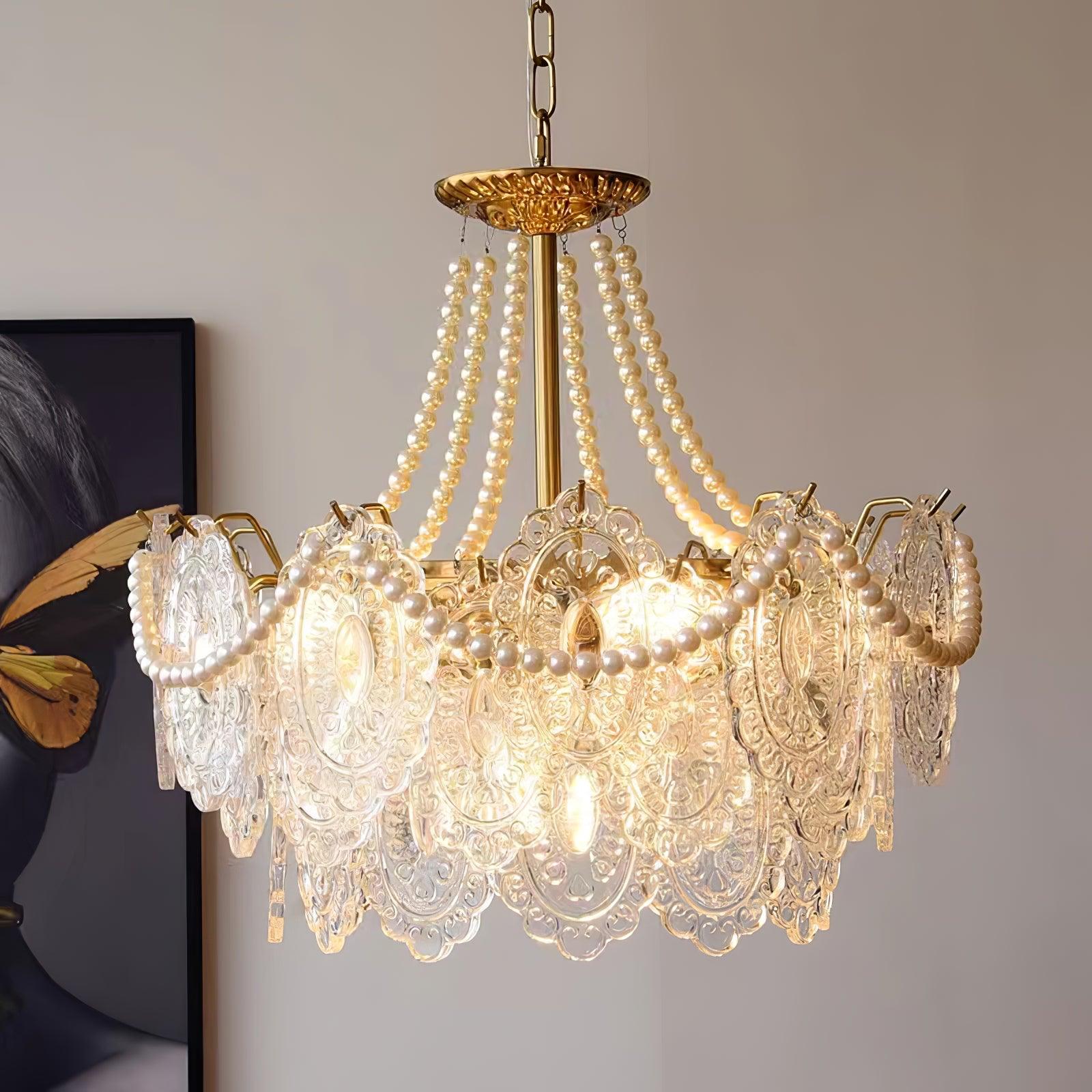 Pearls Glass Chandelier - Lumpaz