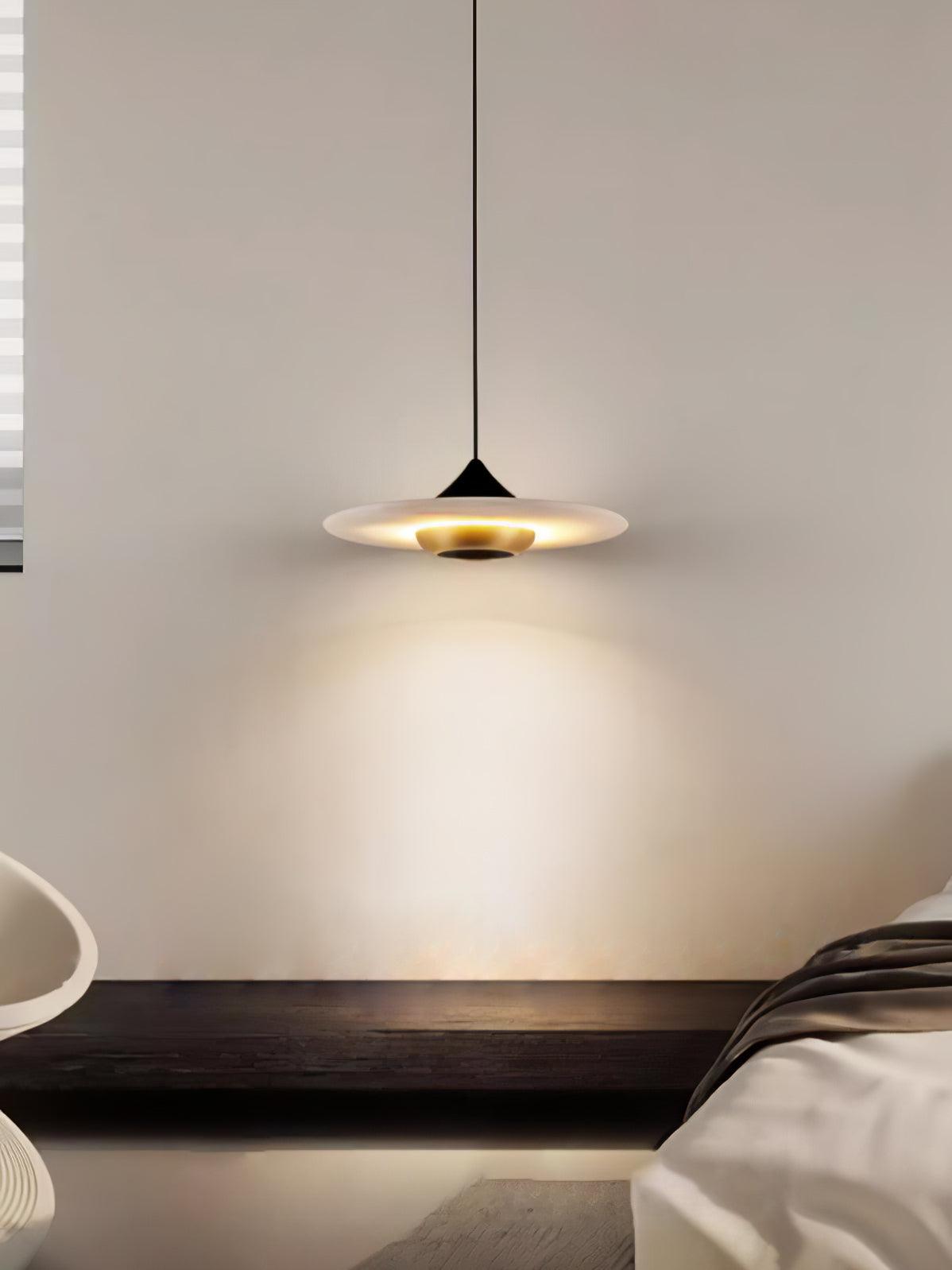 Flying Saucer Marble Pendant Lamp - Lumpaz