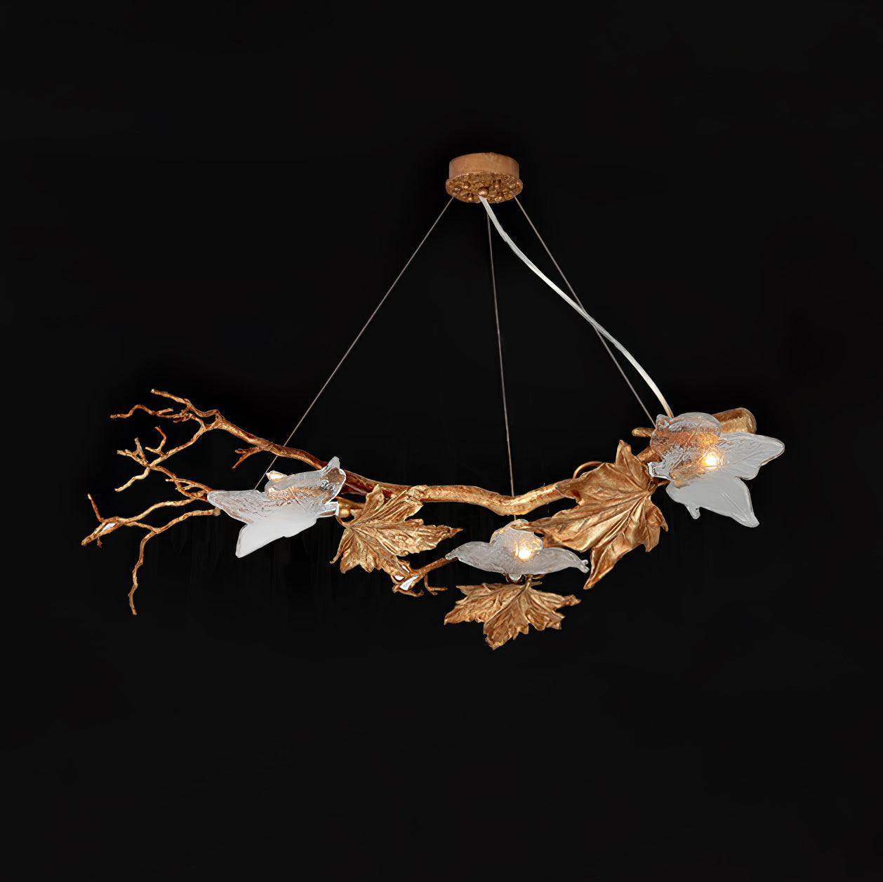 Folio Branch Brass Chandelier - Lumpaz