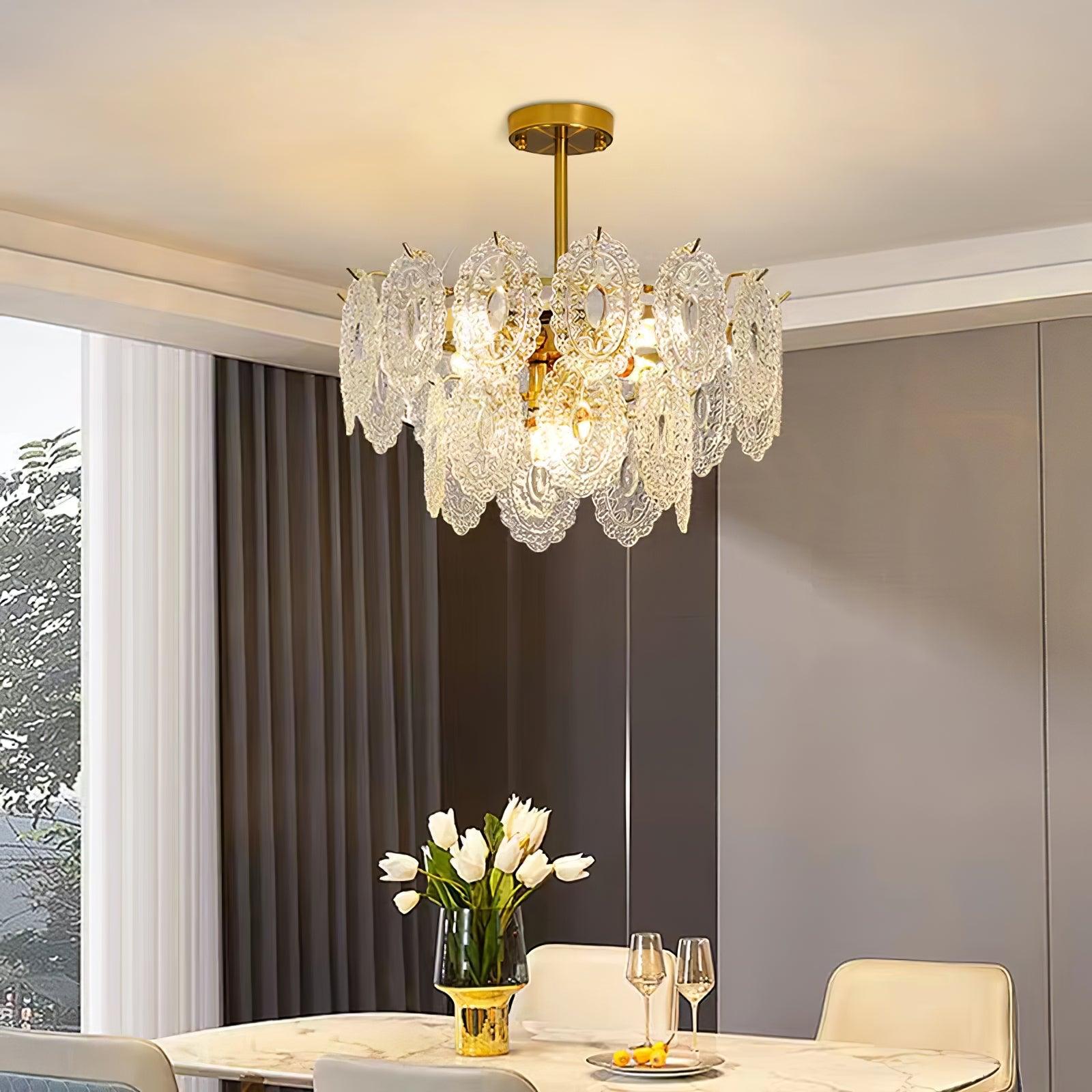 Wave Glass Chandelier - Lumpaz