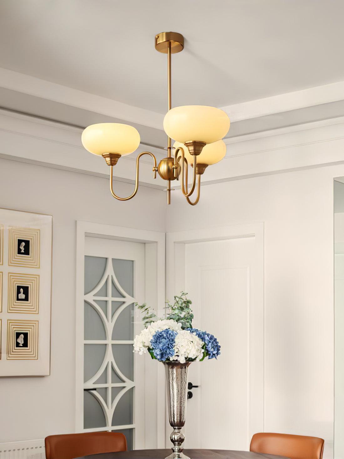 Creamy Persimmon Chandelier - Lumpaz