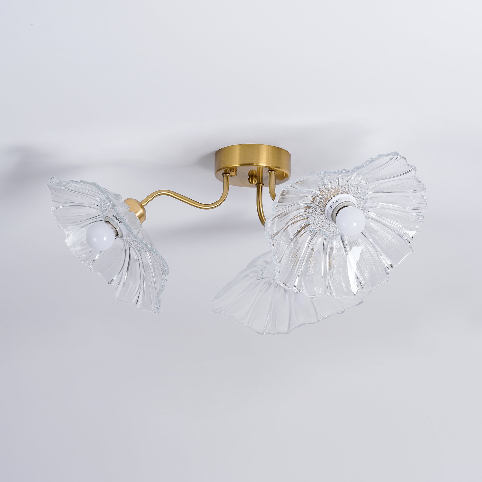 Lotus Leaf Glass Ceiling Lamp - Lumpaz