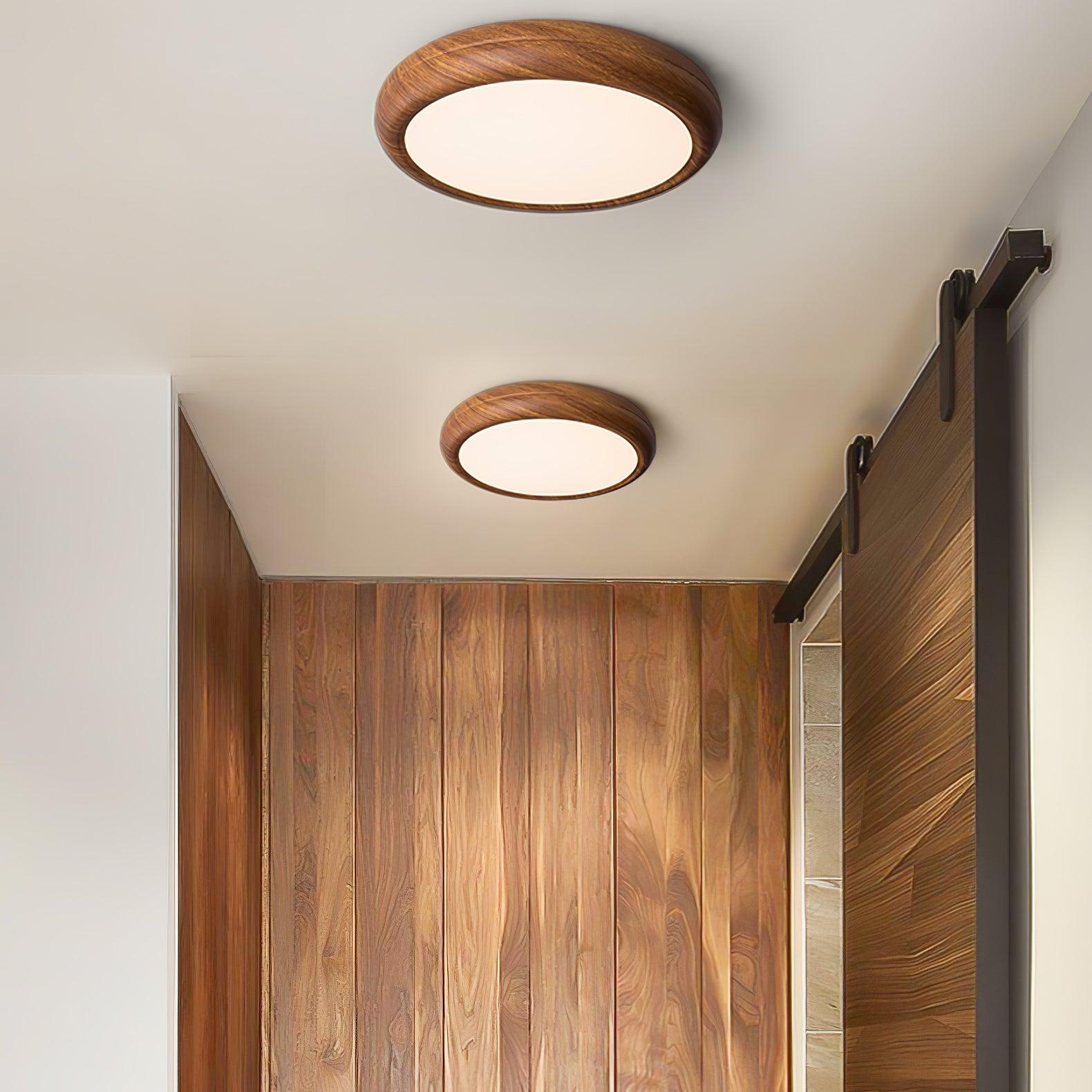 Wood Grain Round Ceiling Lamp - Lumpaz