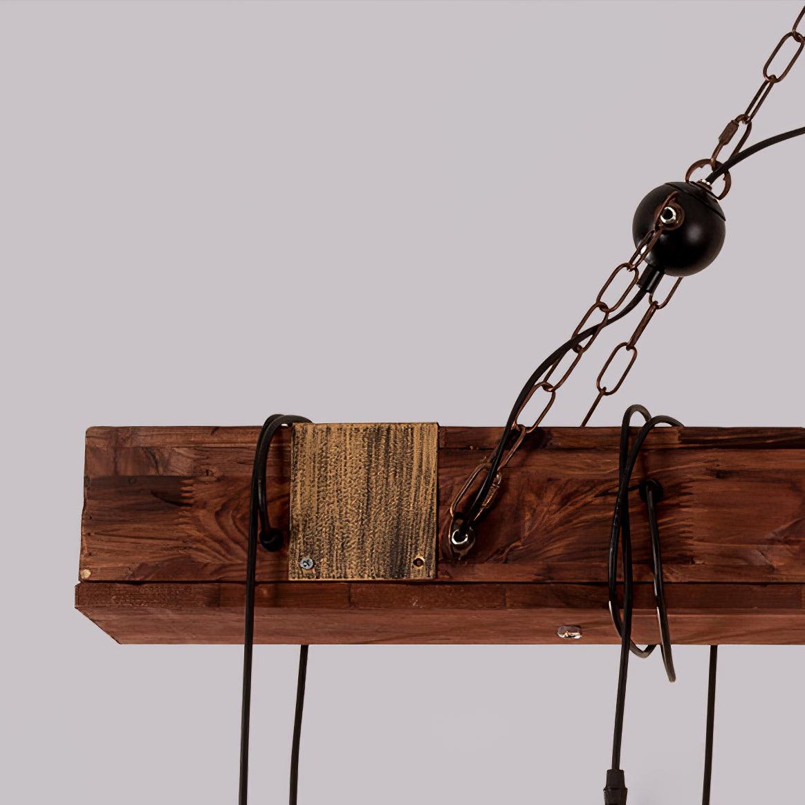 Wood Hanging Multi Chandelier - Lumpaz