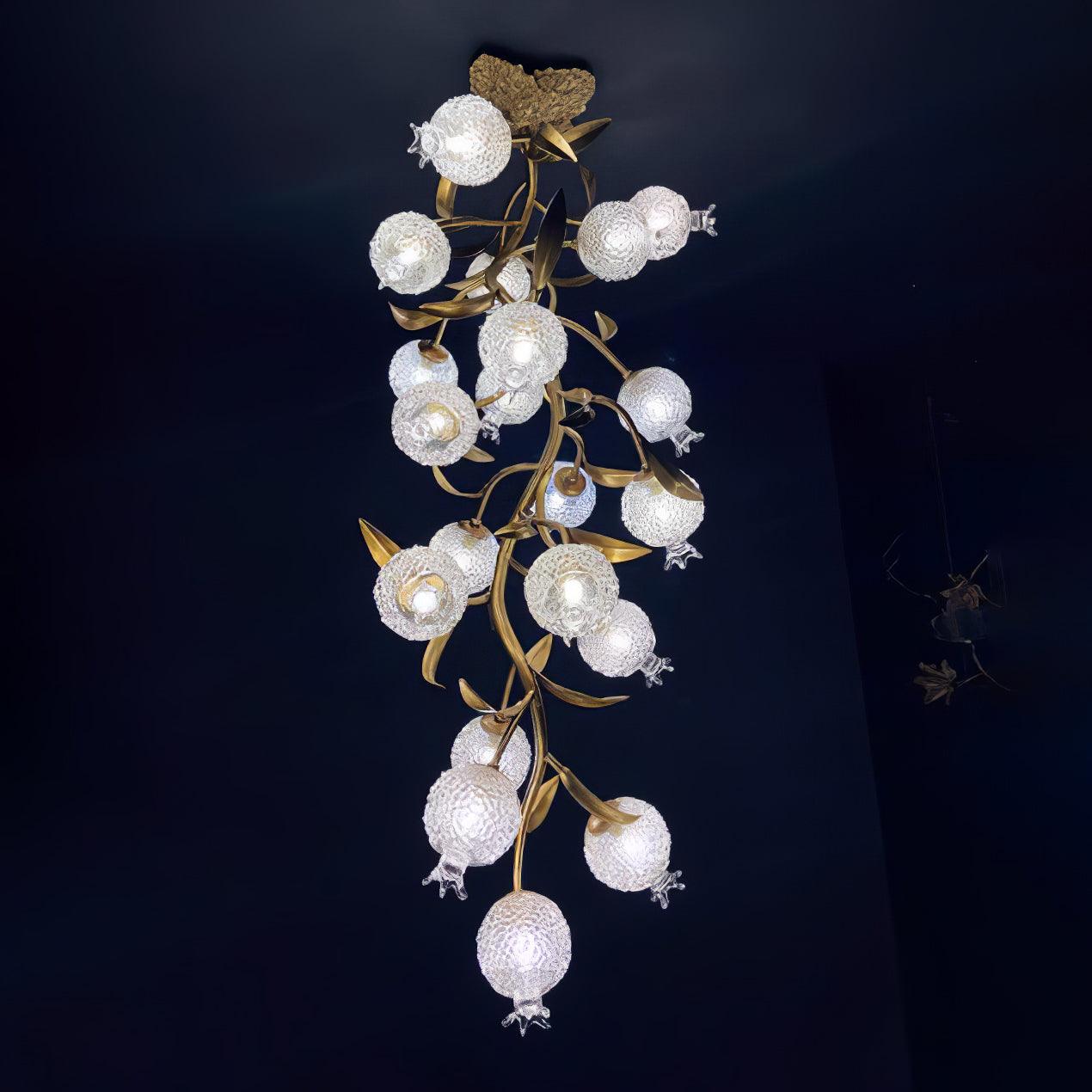 Pomegranate Brass Ceiling Lamp - Lumpaz