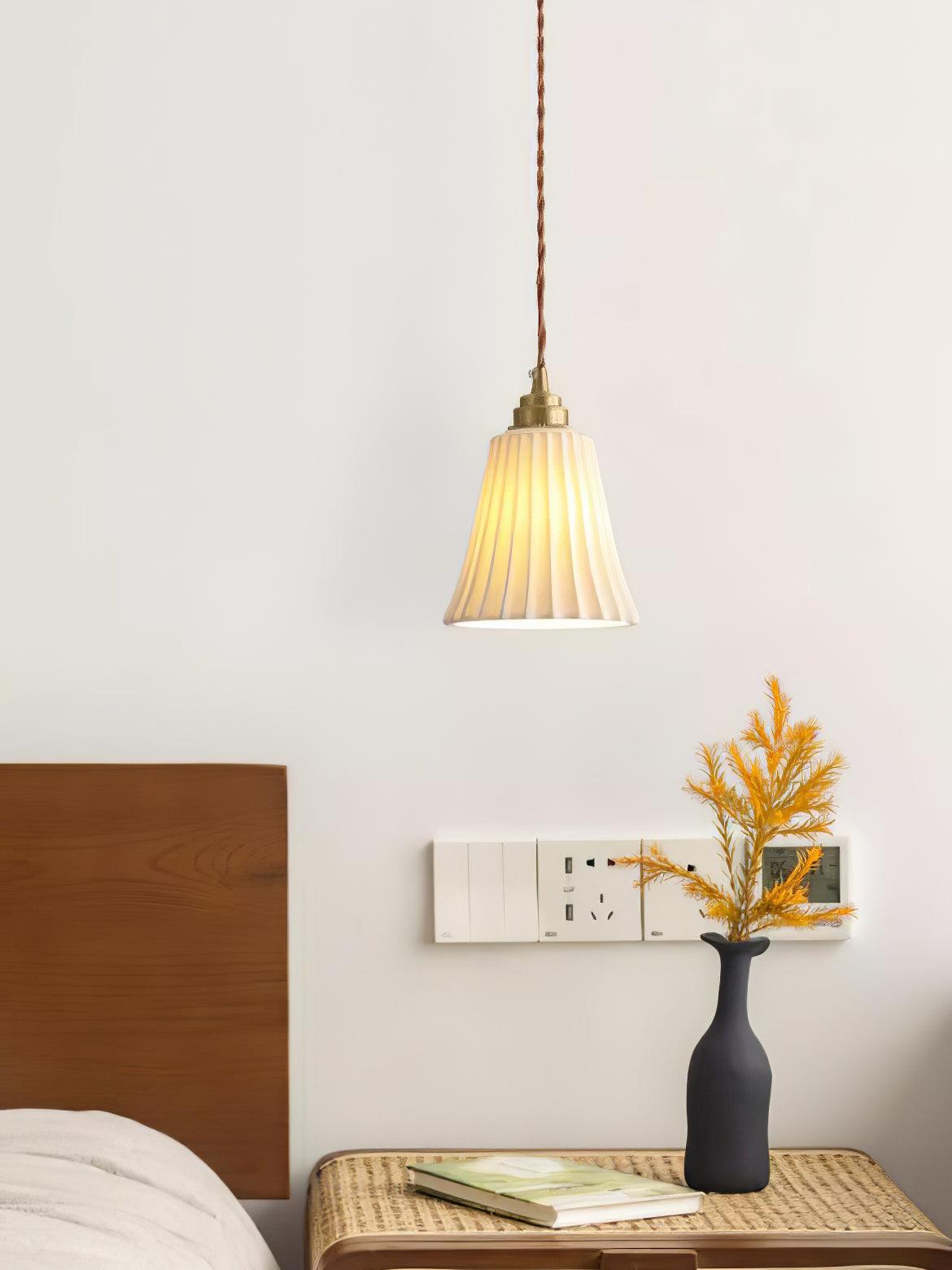 Trumpet Ceramic Pendant Light - Lumpaz