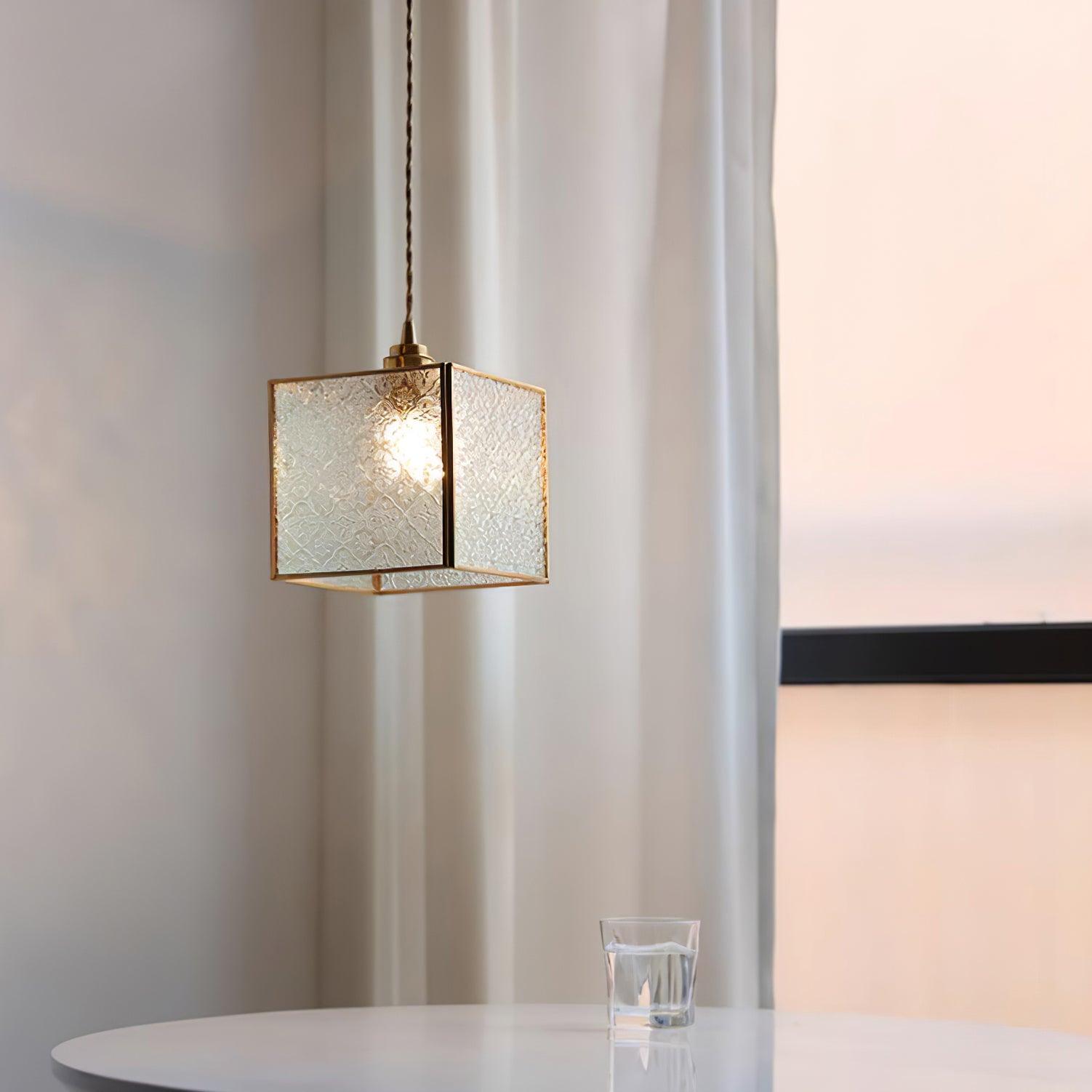 Patterned Glass Pendant Lamp - Lumpaz