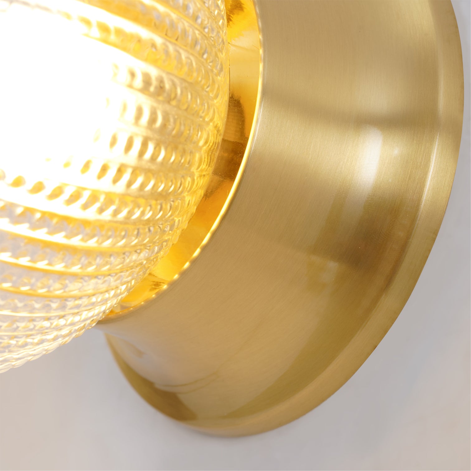 Reeded Globe Flush Ceiling Light - Lumpaz