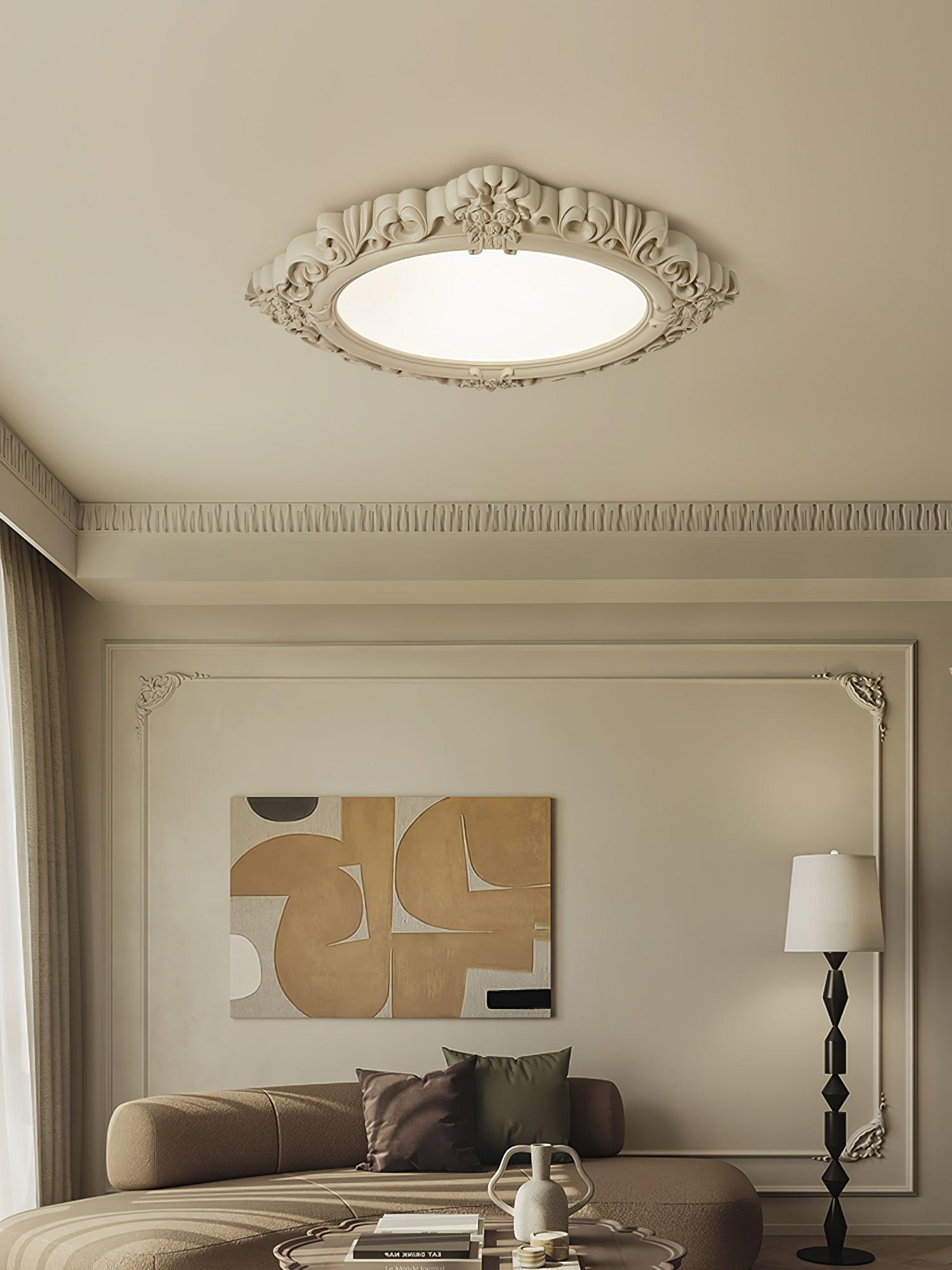 Sculpted Resin Ceiling Lamp - Lumpaz
