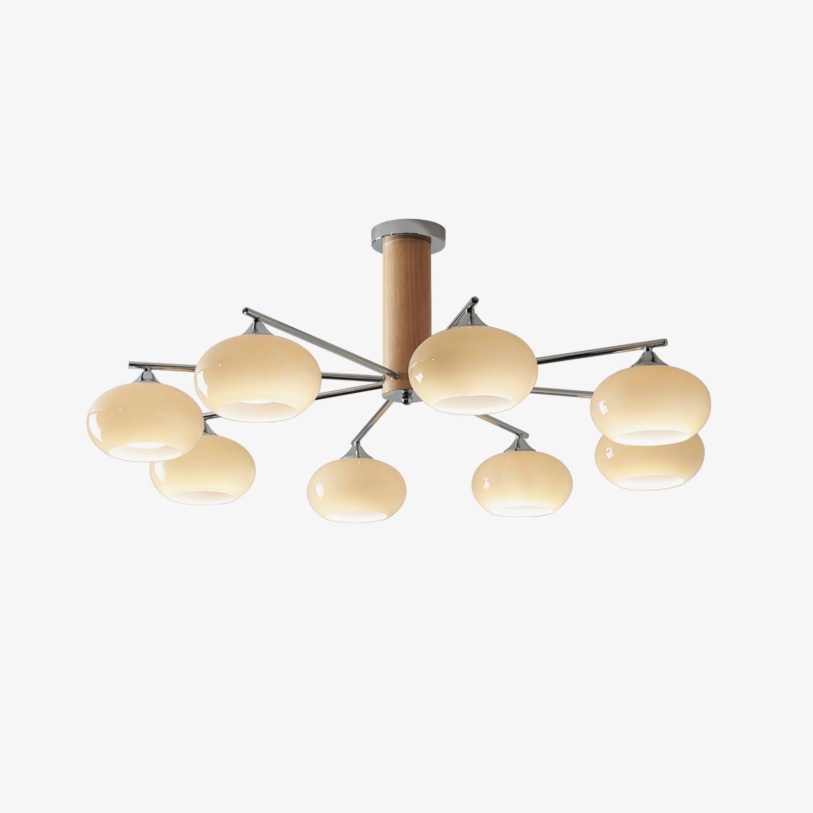 Elliptical Persimmon Chandelier - Lumpaz