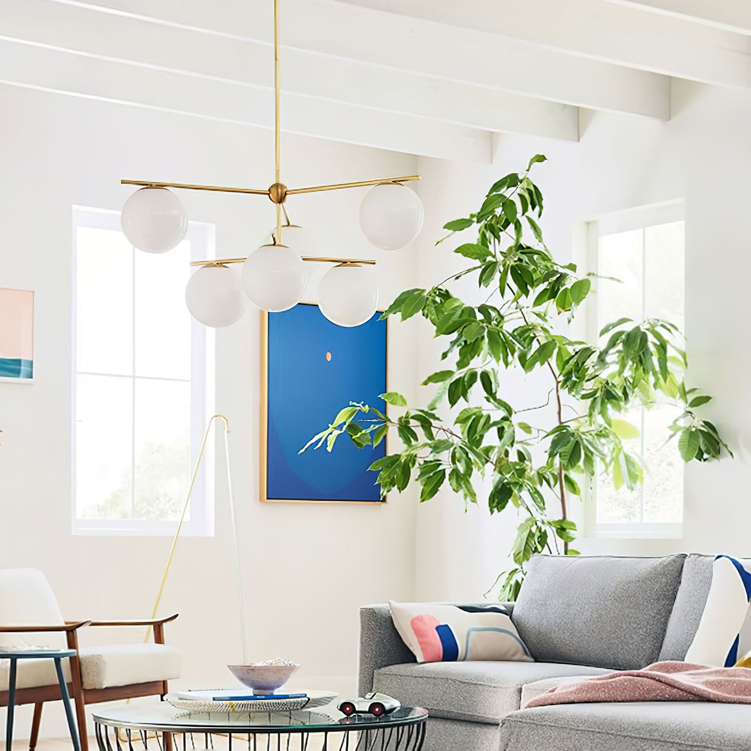 Sphere & Stem Chandelier - Lumpaz
