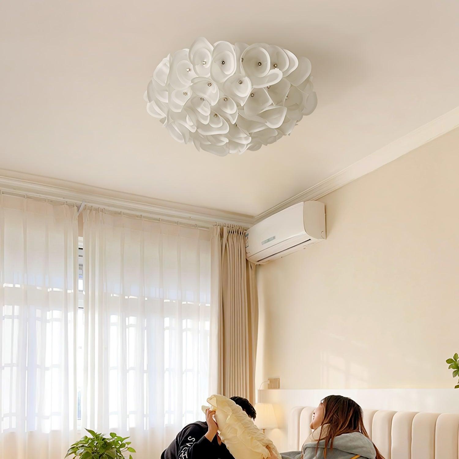 White Hydrangea Ceiling Lamp - Lumpaz