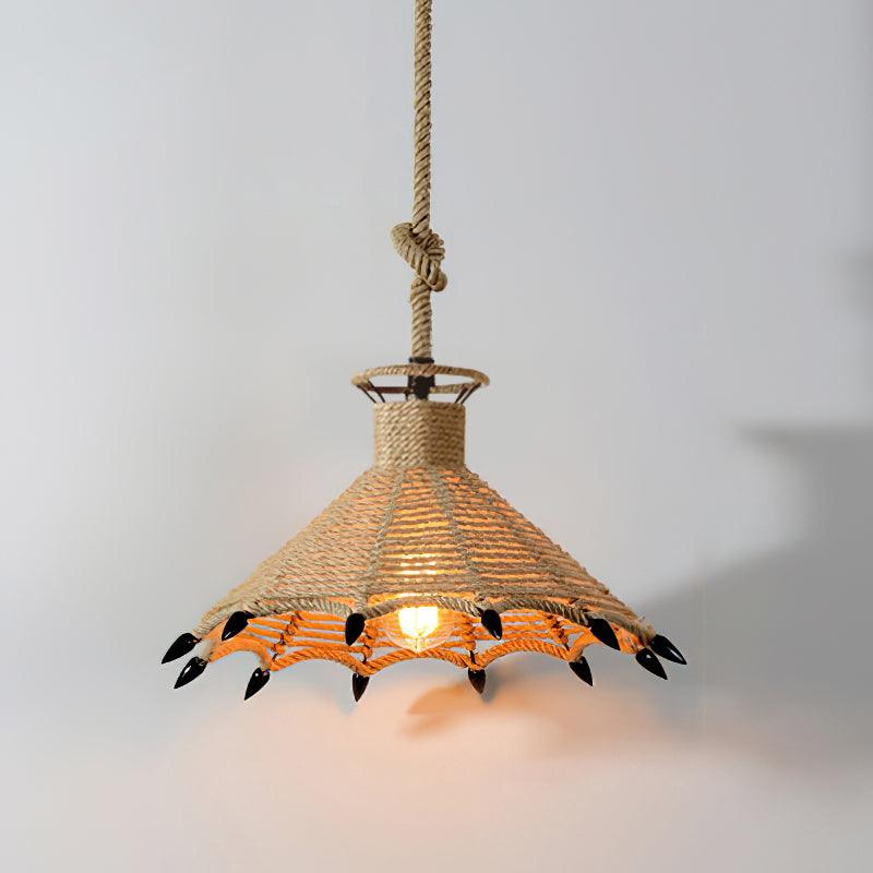Retro Hemp Rope Interesting Pendant Light - Lumpaz