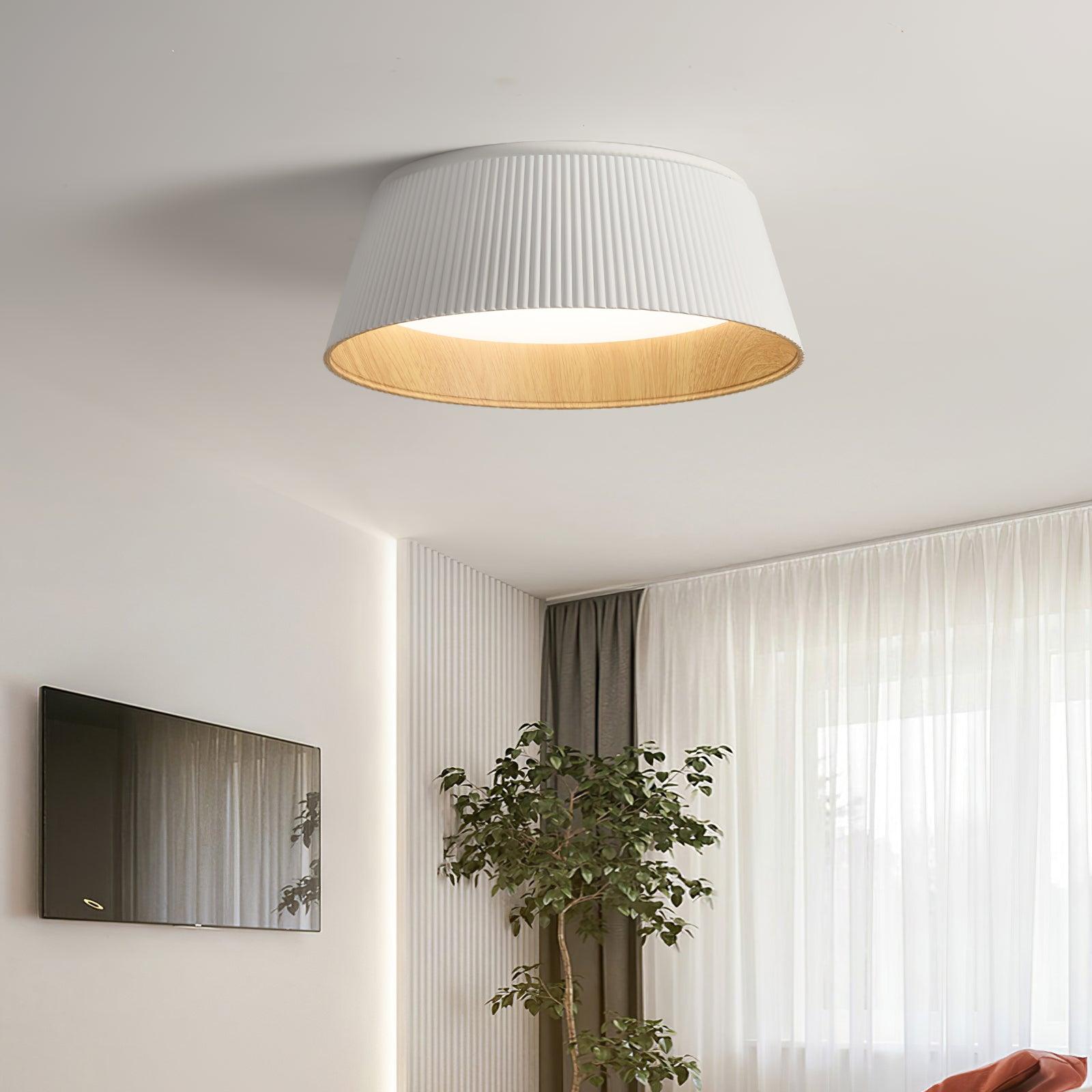 Modern Ribbed Ceiling Light - Lumpaz