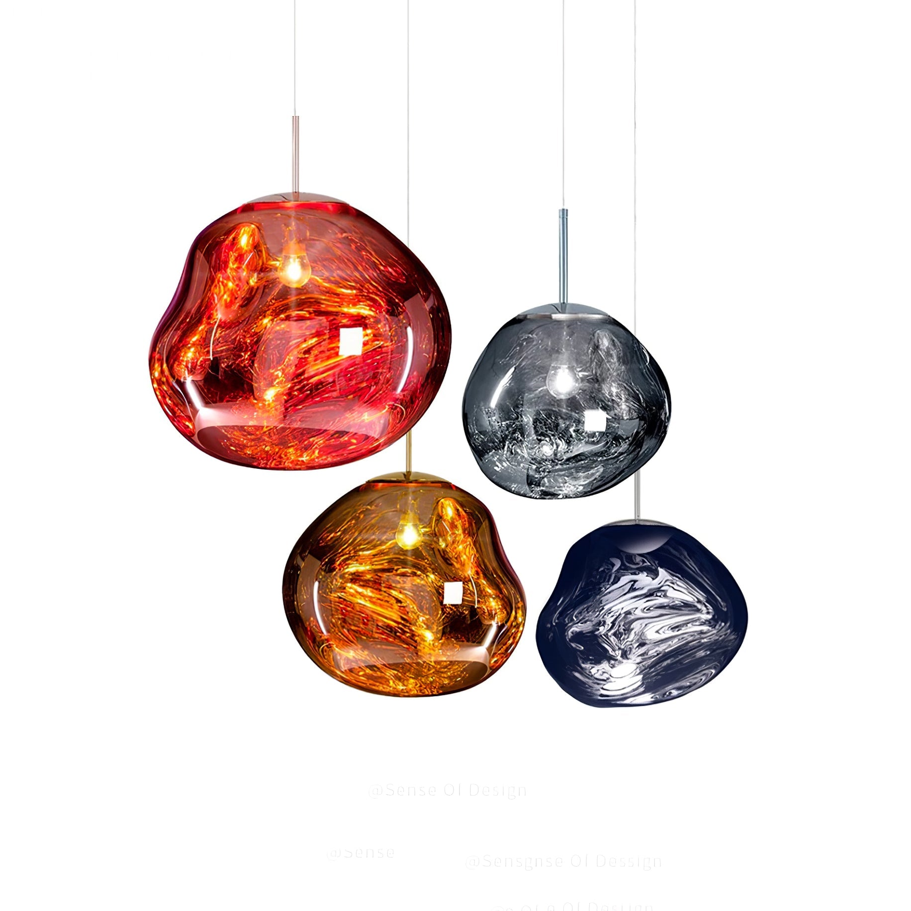 Multi Lava Round Pendant Lamp - Lumpaz