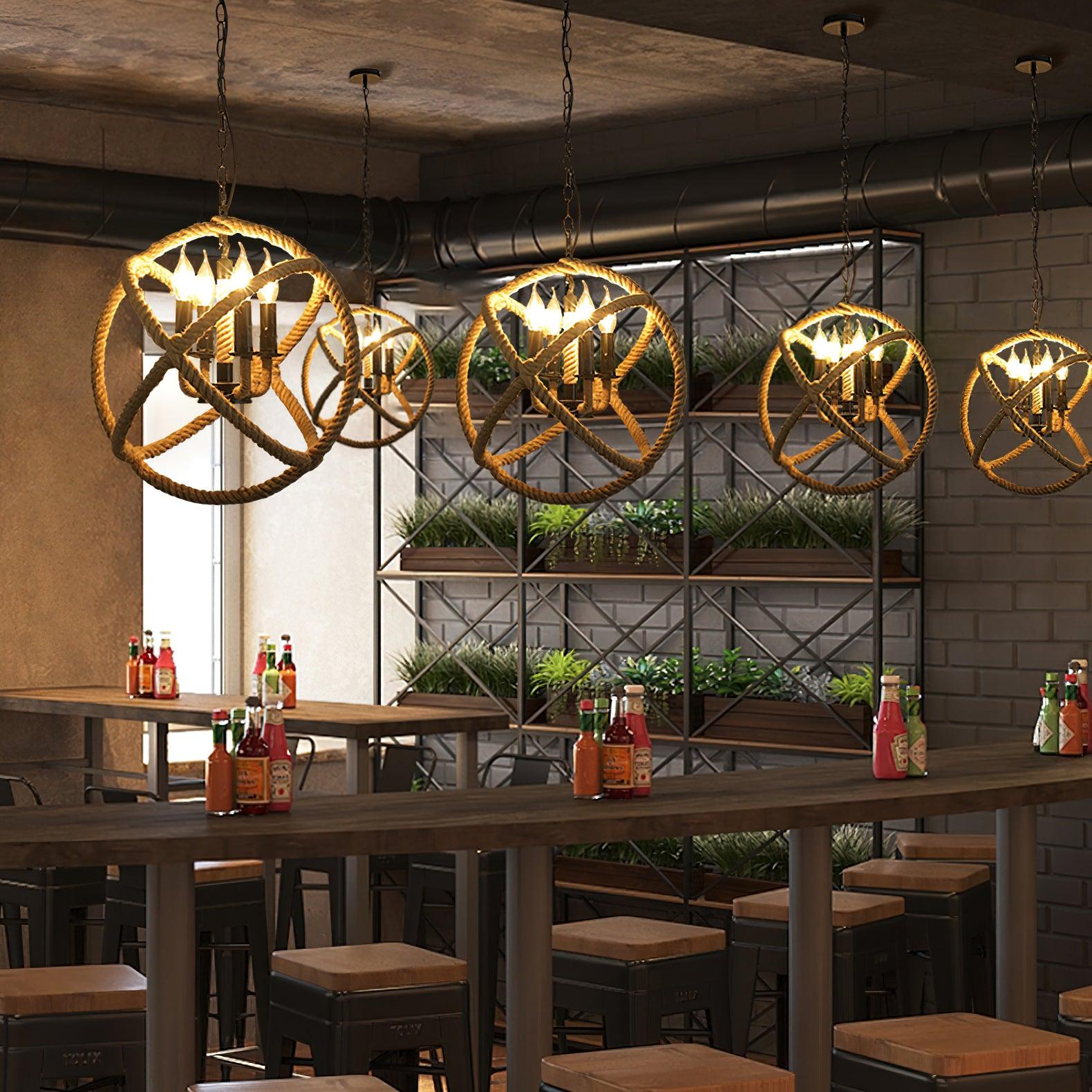 Retro Hemp Rope Interesting Pendant Light - Lumpaz
