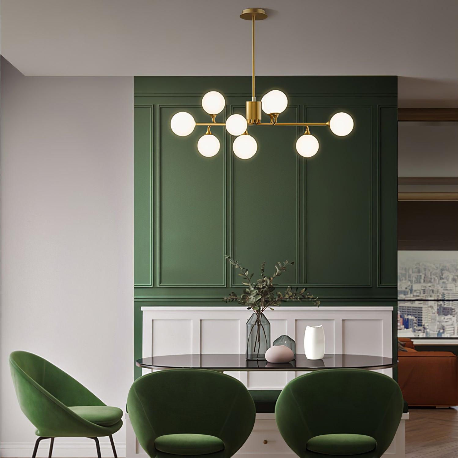 Staggered Glass Globes Chandelier - Lumpaz