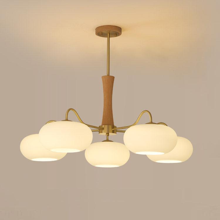 Brass Wooden Persimmon Ceiling Lamp - Lumpaz