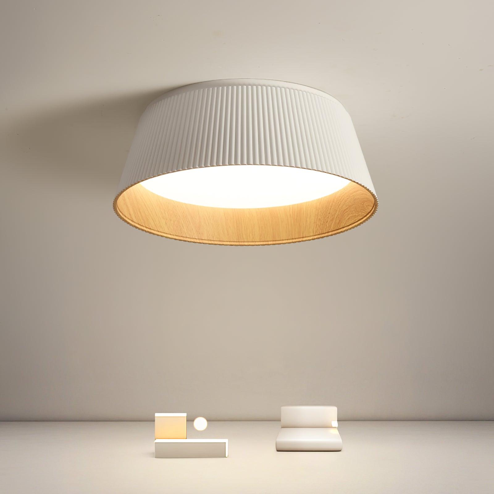 Modern Ribbed Ceiling Light - Lumpaz