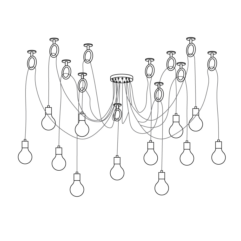 Industrial Spider Chandelier - Lumpaz