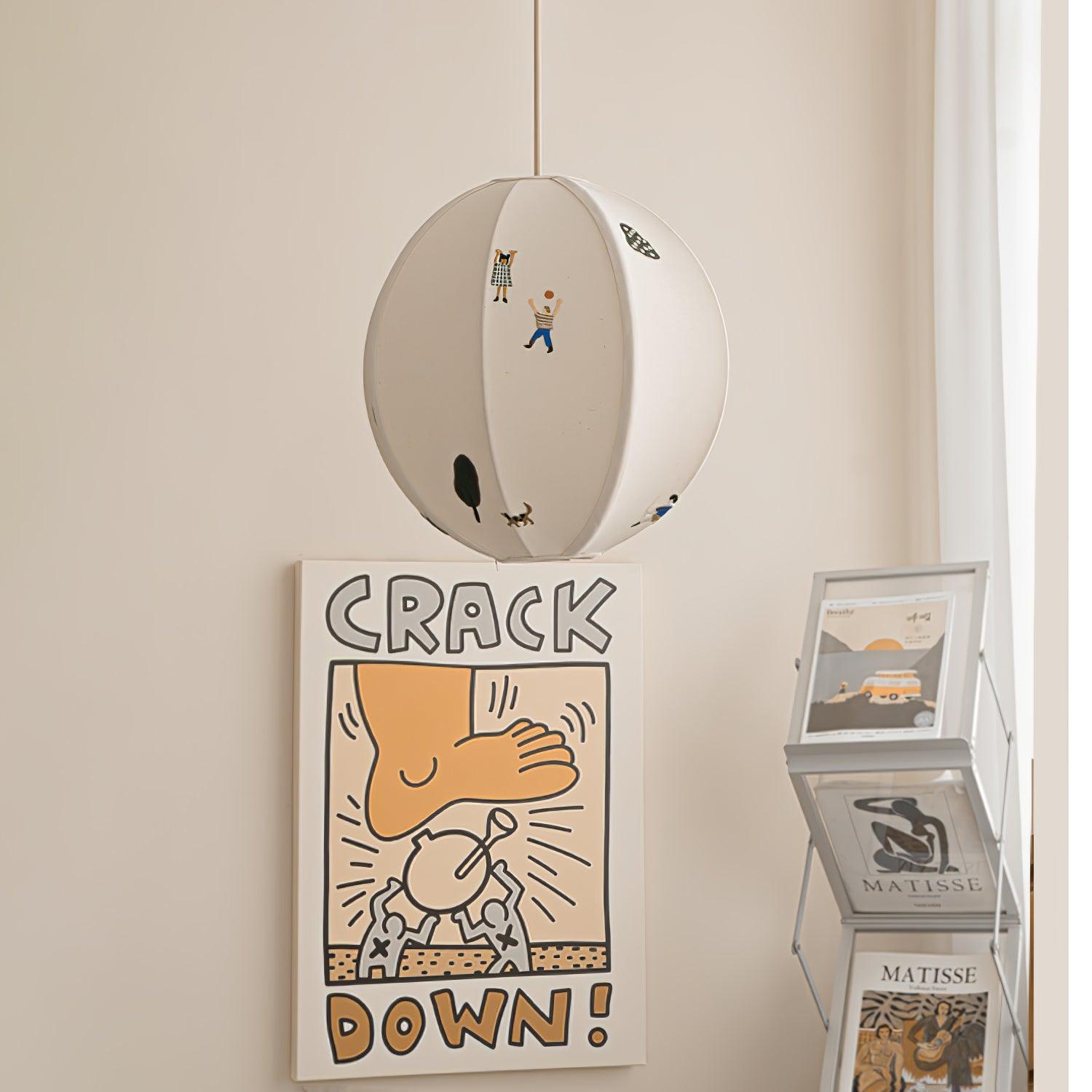 Park Embroidered Textile Pendant Lamp - Lumpaz