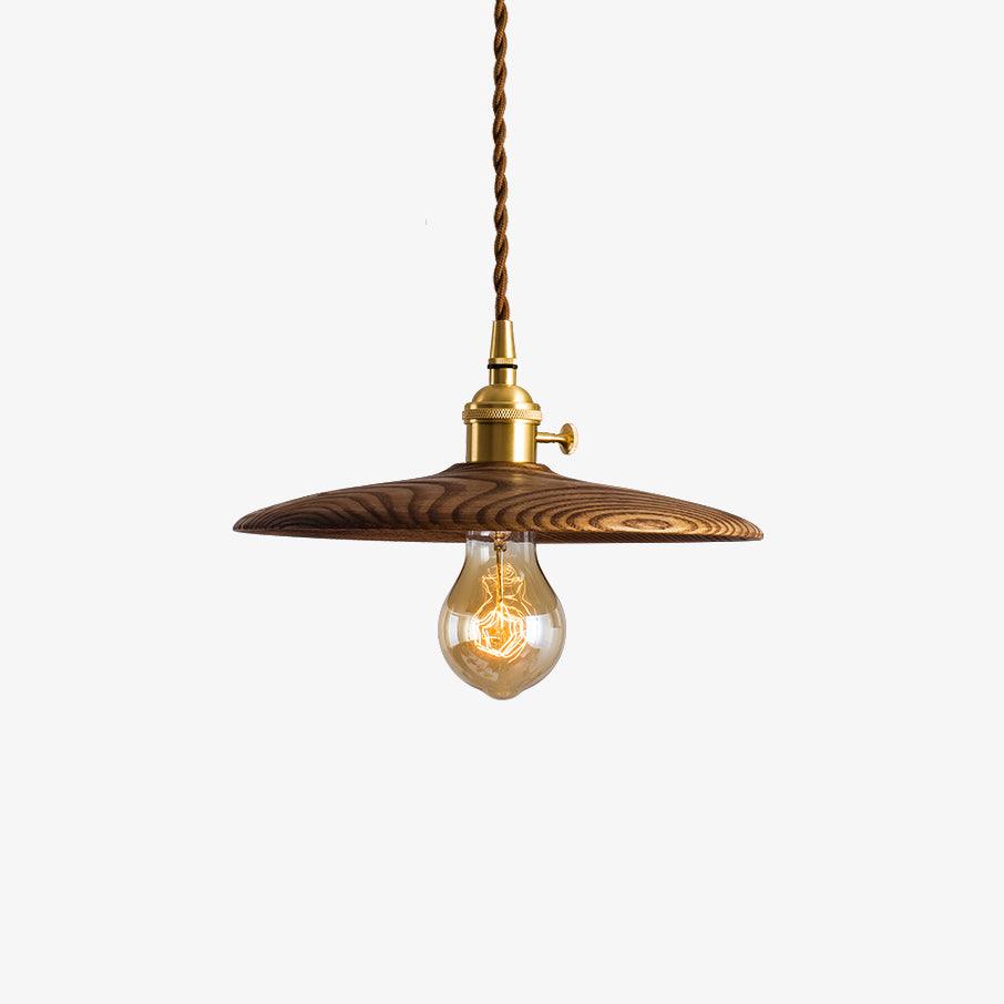 Walnut Conical Pendant Light - Lumpaz