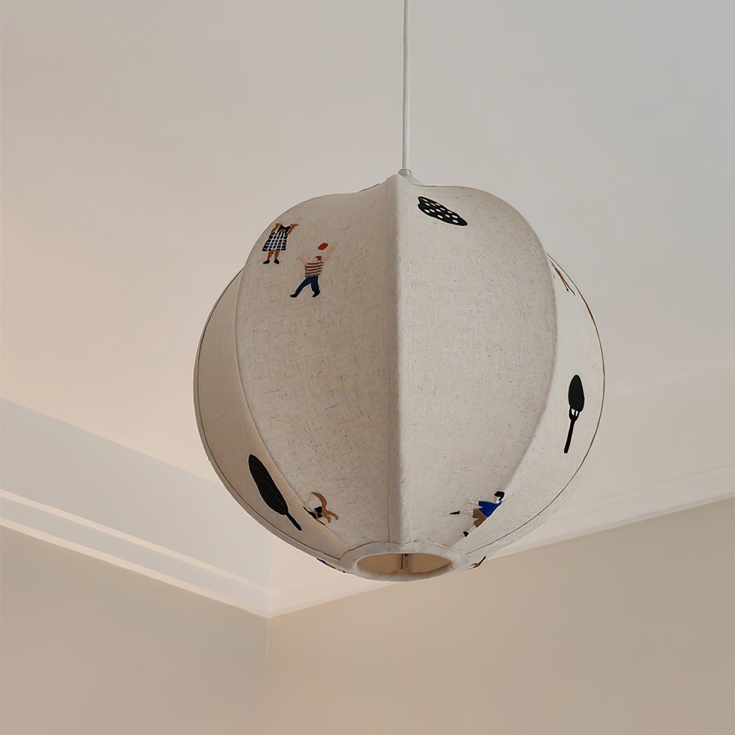 Park Embroidered Textile Pendant Lamp - Lumpaz