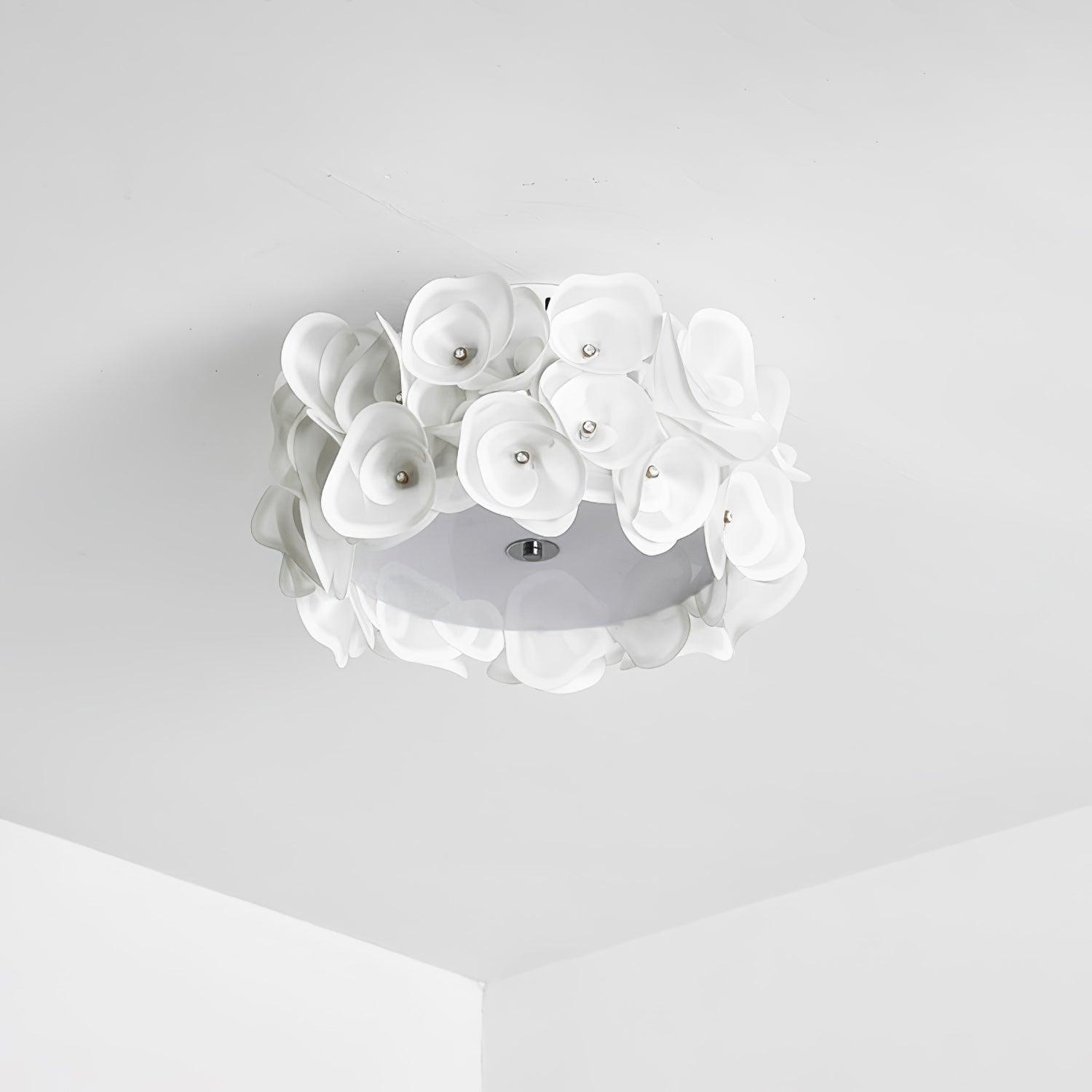 White Hydrangea Ceiling Lamp - Lumpaz