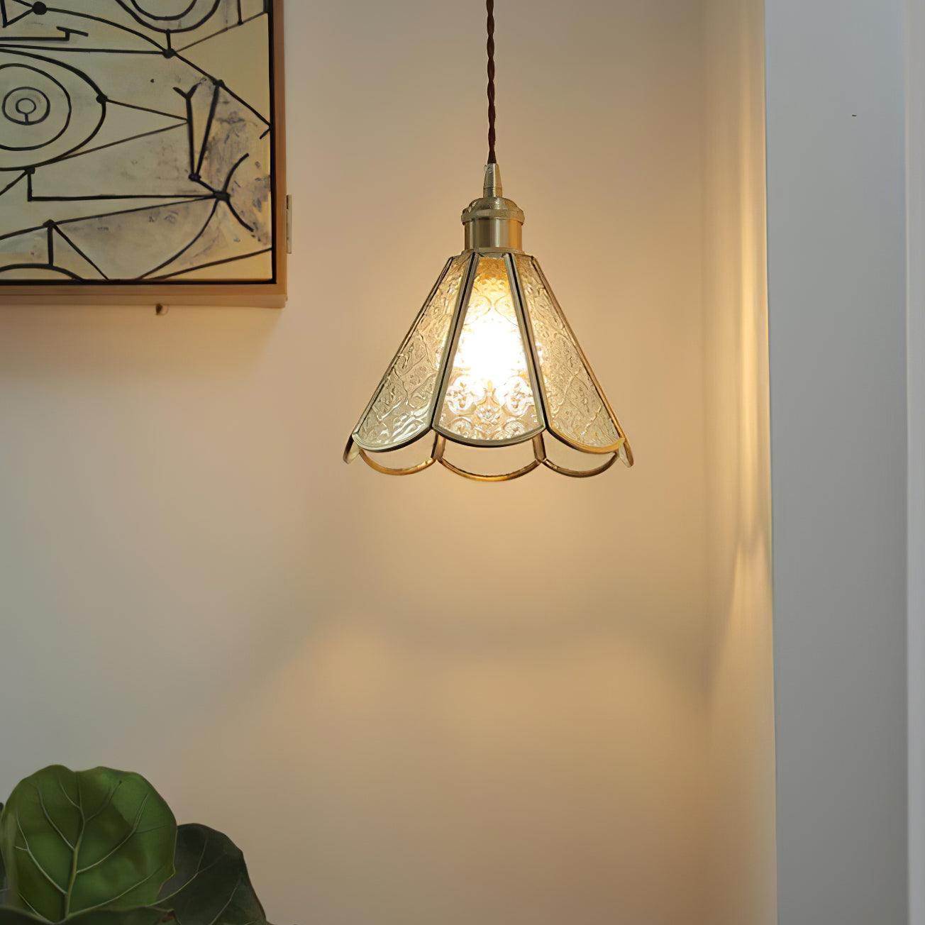 Patterned Glass Pendant Lamp - Lumpaz