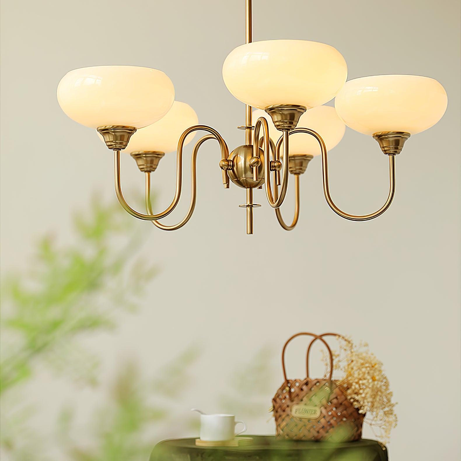 Creamy Persimmon Chandelier - Lumpaz