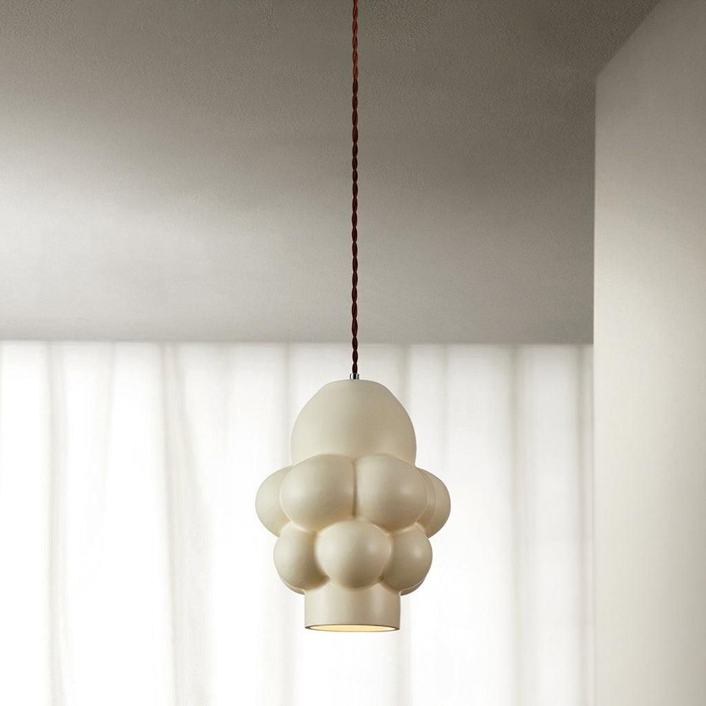 Resin Cream Pendant Lamp - Lumpaz