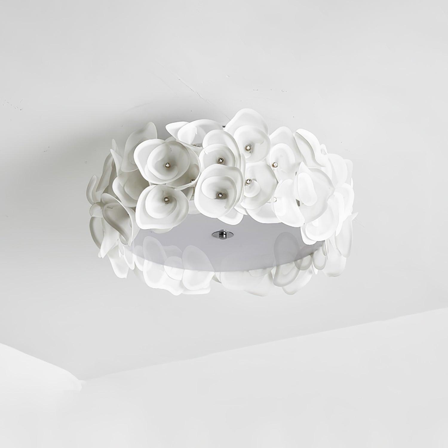 White Hydrangea Ceiling Lamp - Lumpaz