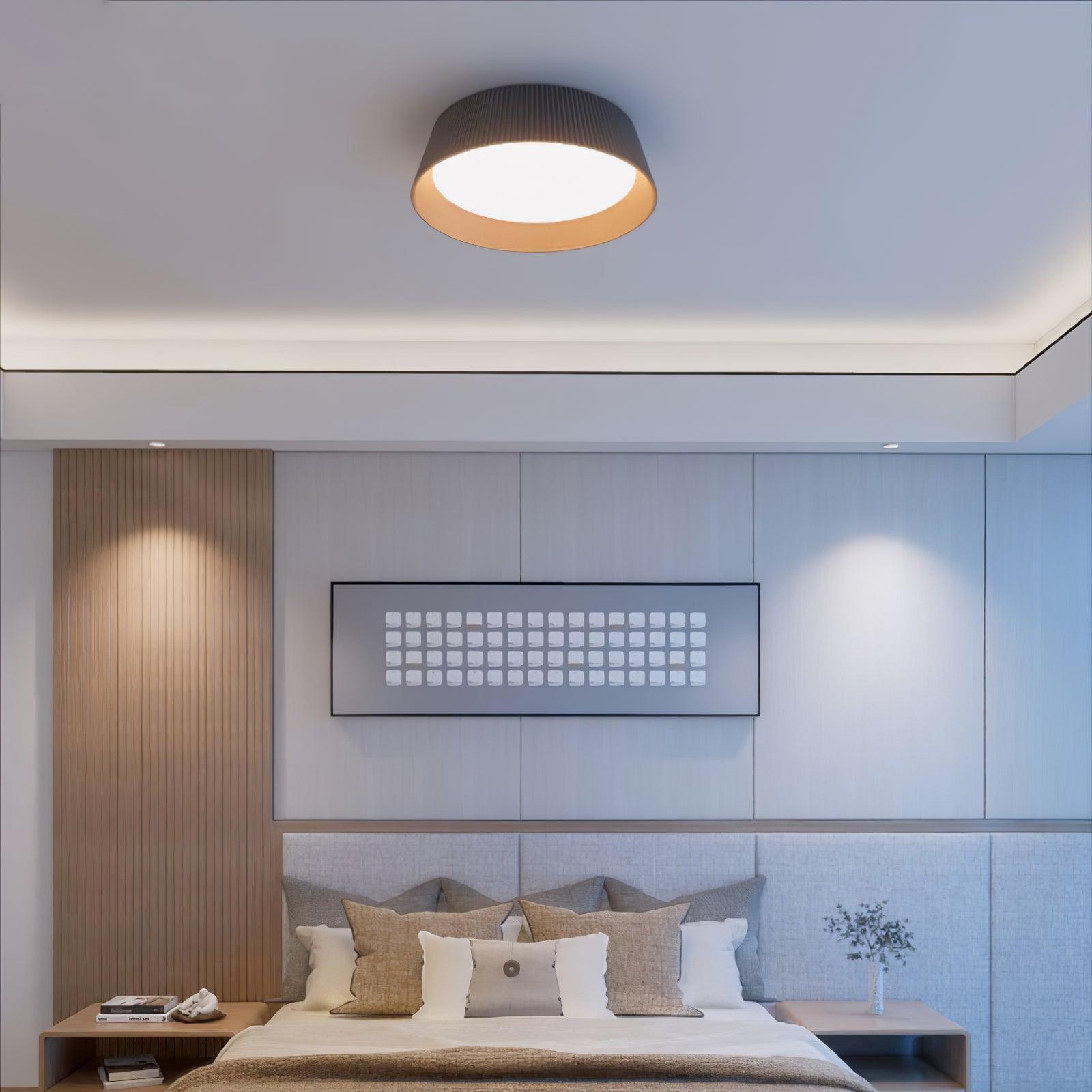 Modern Ribbed Ceiling Light - Lumpaz