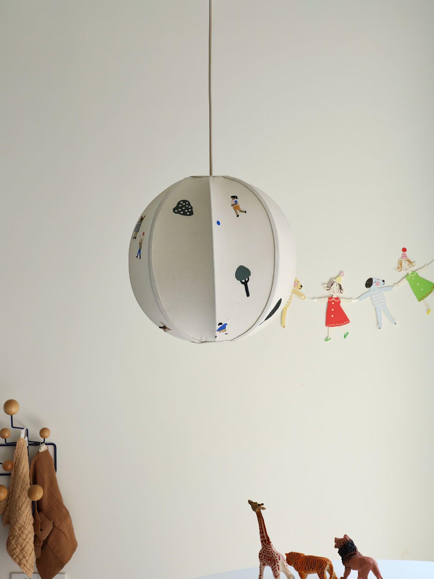 Park Embroidered Textile Pendant Lamp - Lumpaz