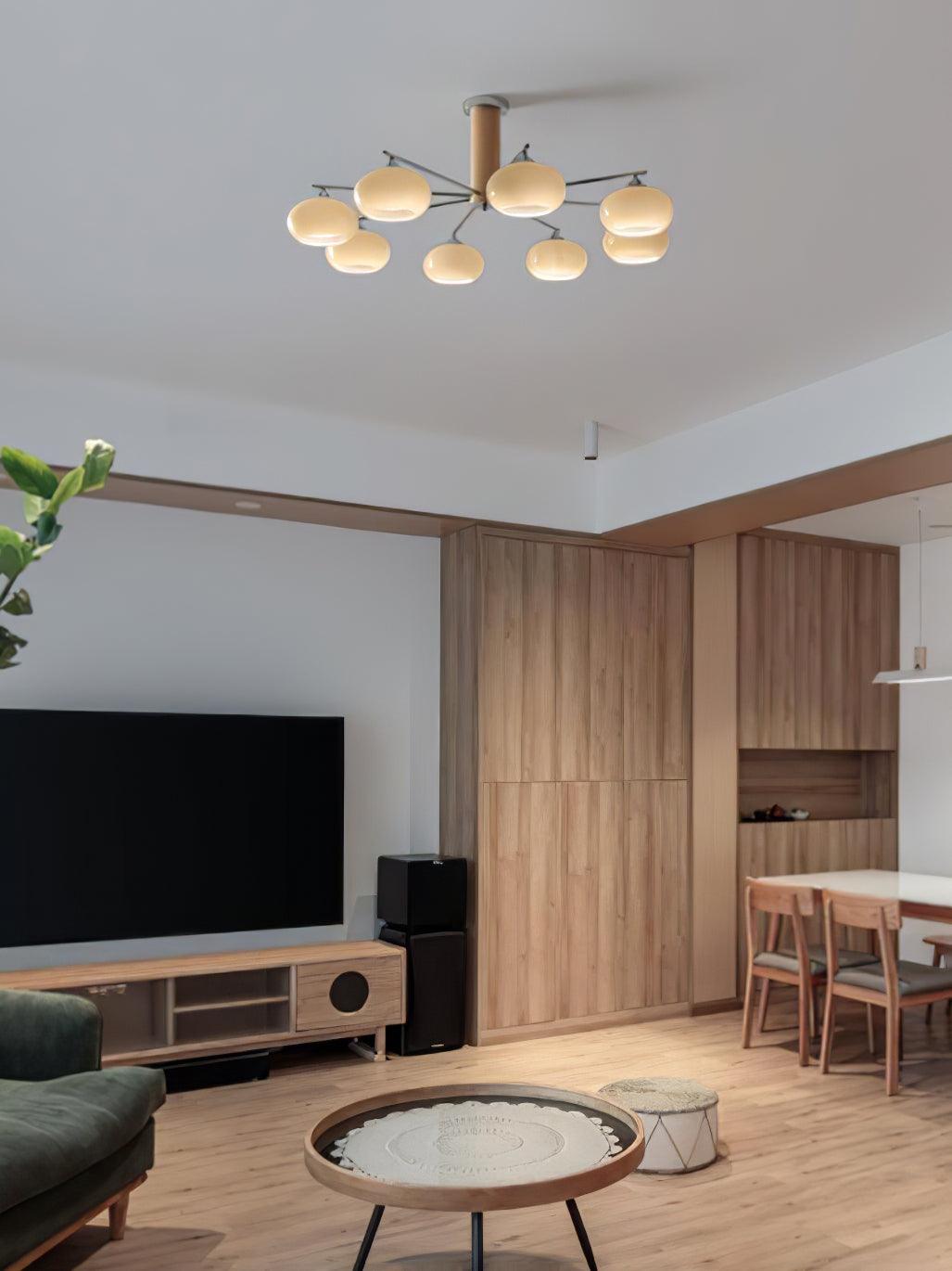 Elliptical Persimmon Chandelier - Lumpaz