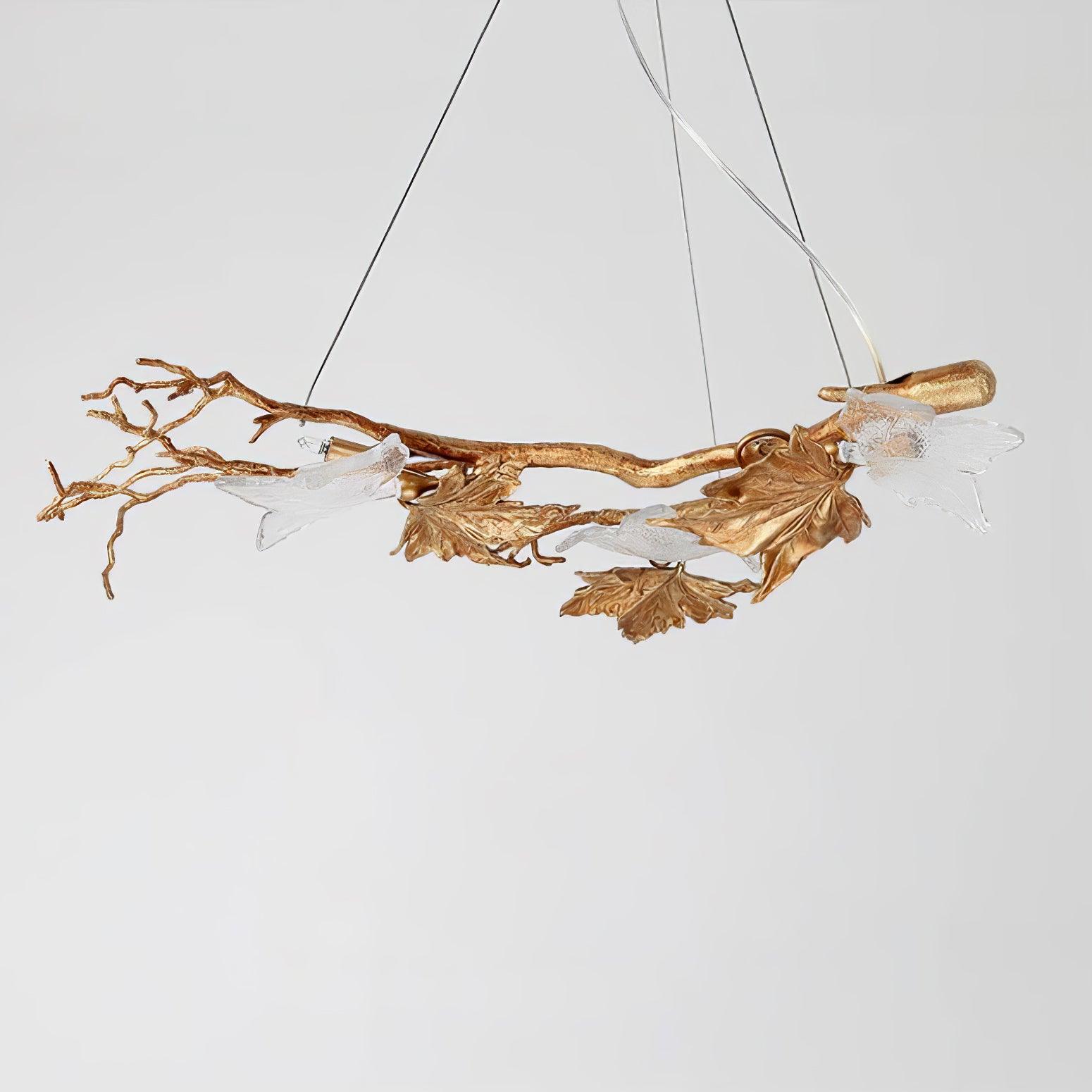 Folio Branch Brass Chandelier - Lumpaz
