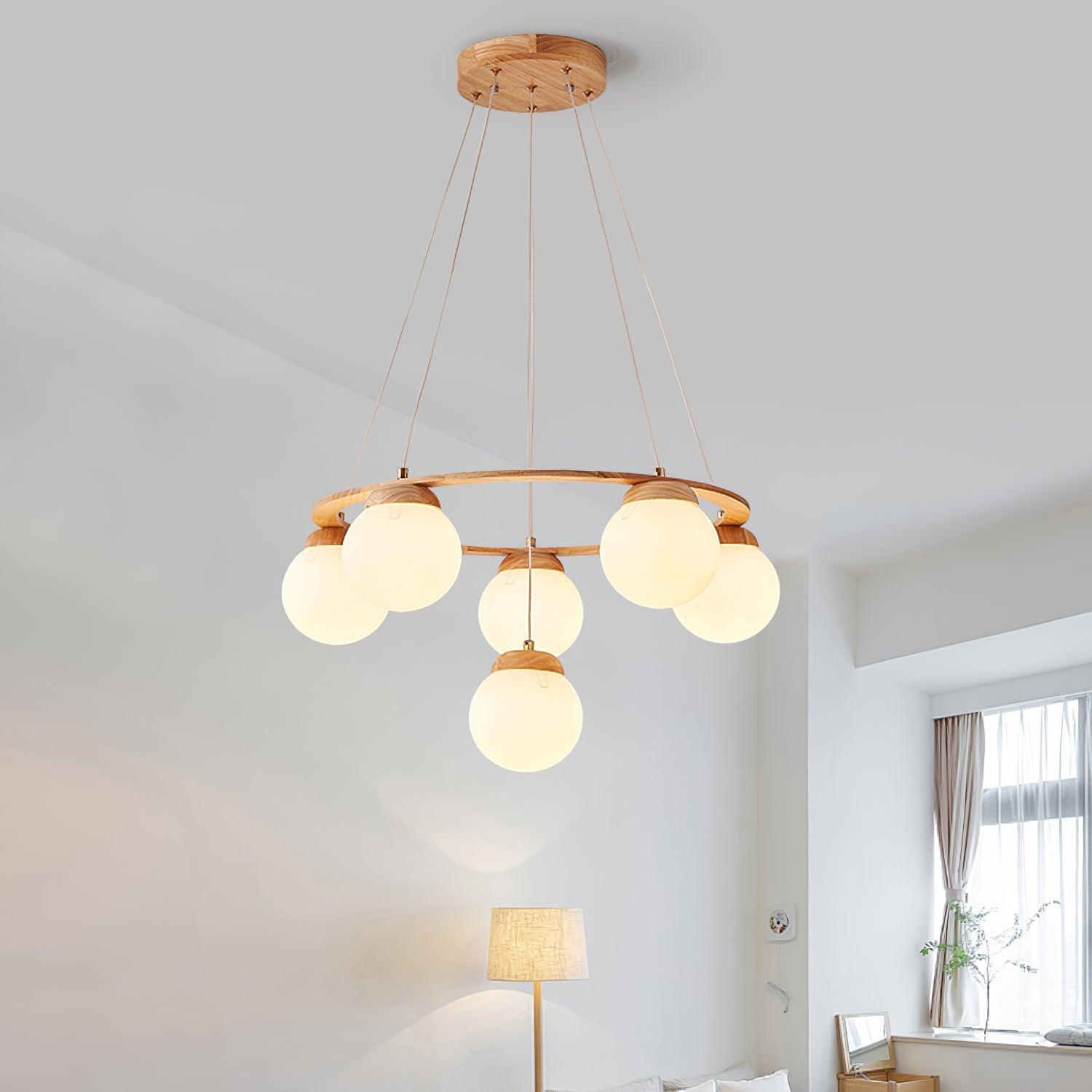 Nuura Miira Wood Chandelier - Lumpaz